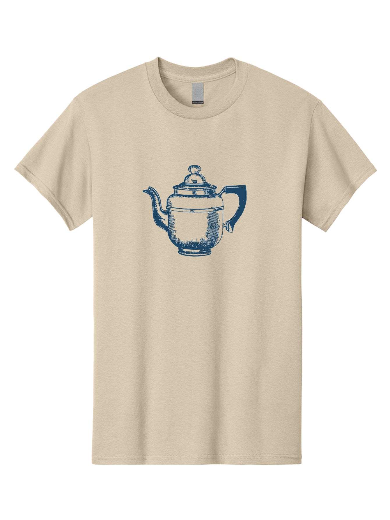Antique Teapot Men'S Graphic Tee, 100% Cotton, Comfortable Casual Summer Wear, Machine Washable, Teapot With Lid, Antique Teapot, Tea Time, Vintage Teapot, Dark Blue Illustration, Classic Design, Traditional Tea, Ceramic Teapot, Retro Style Aae113 21