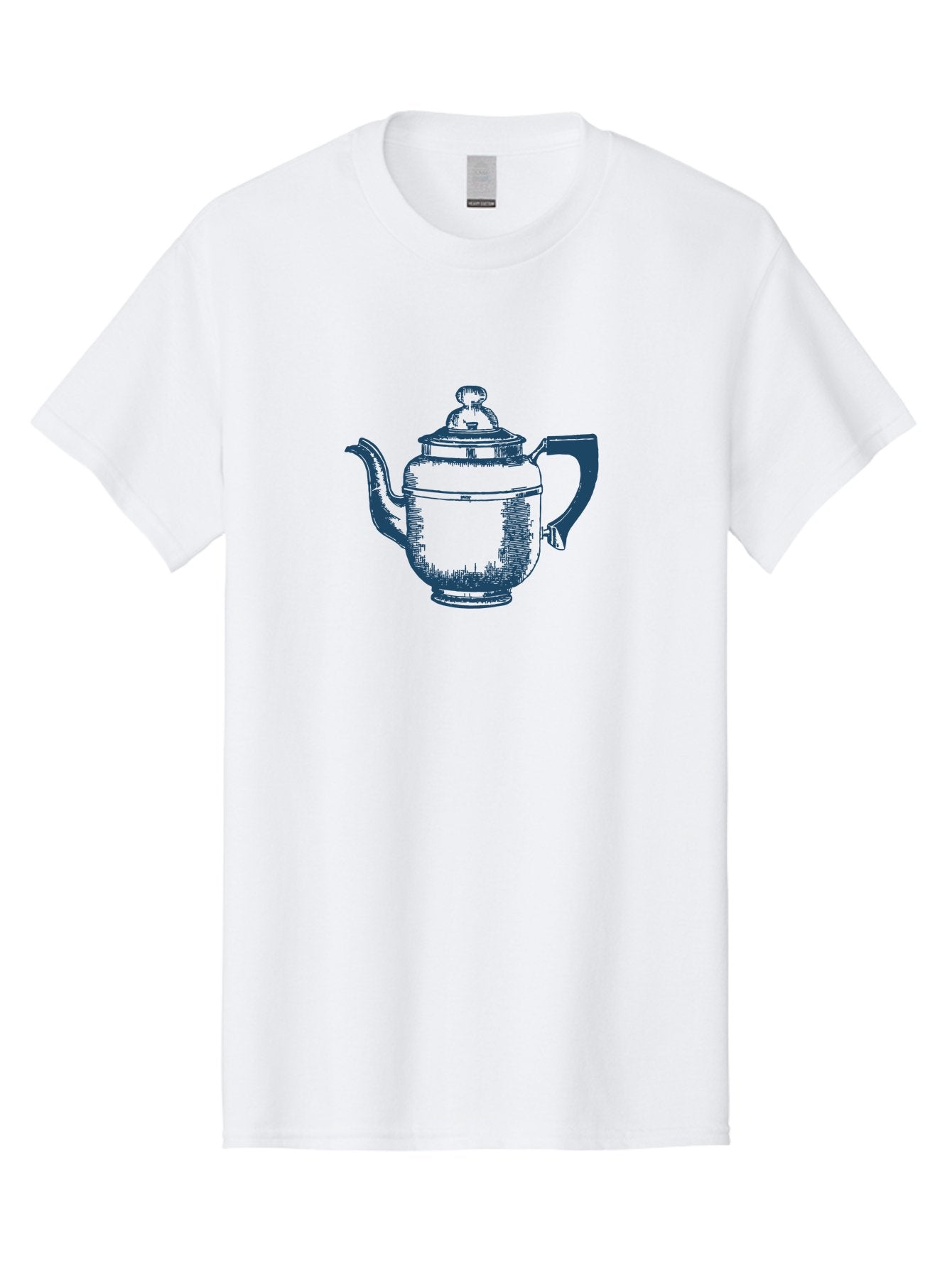 Antique Teapot Men'S Graphic Tee, 100% Cotton, Comfortable Casual Summer Wear, Machine Washable, Teapot With Lid, Antique Teapot, Tea Time, Vintage Teapot, Dark Blue Illustration, Classic Design, Traditional Tea, Ceramic Teapot, Retro Style Aae113 15