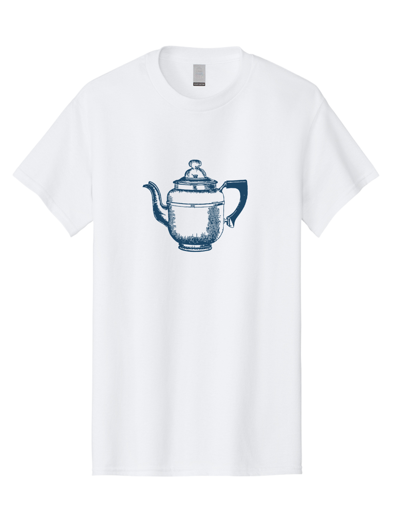 Antique Teapot Men'S Graphic Tee, 100% Cotton, Comfortable Casual Summer Wear, Machine Washable, Teapot With Lid, Antique Teapot, Tea Time, Vintage Teapot, Dark Blue Illustration, Classic Design, Traditional Tea, Ceramic Teapot, Retro Style Aae113 7