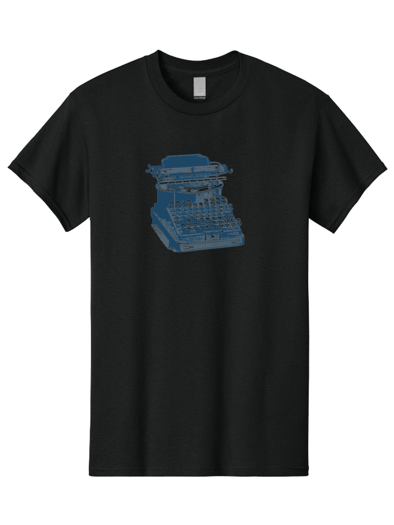 Antique Typewriter Print Men'S Graphic Tee, 100% Cotton, Comfortable Casual Summer Wear, Machine Washable, Vintage Typewriter, Retro Writing Machine, Classic Keyboard, Nostalgic Office Equipment, Antique Technology, Writer'S Tool, Aae115 7