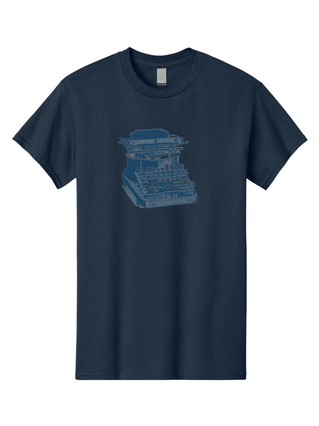 Antique Typewriter Print Men'S Graphic Tee, 100% Cotton, Comfortable Casual Summer Wear, Machine Washable, Vintage Typewriter, Retro Writing Machine, Classic Keyboard, Nostalgic Office Equipment, Antique Technology, Writer'S Tool, Aae115