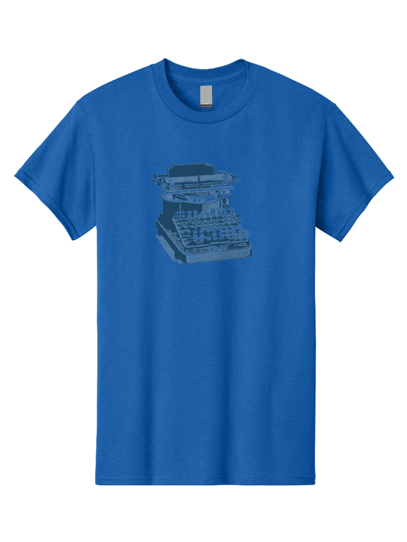 Antique Typewriter Print Men'S Graphic Tee, 100% Cotton, Comfortable Casual Summer Wear, Machine Washable, Vintage Typewriter, Retro Writing Machine, Classic Keyboard, Nostalgic Office Equipment, Antique Technology, Writer'S Tool, Aae115 25