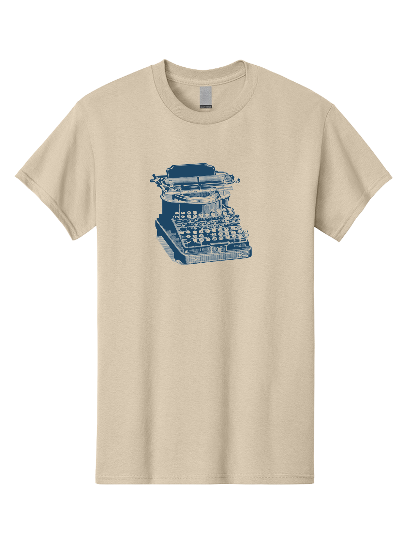 Antique Typewriter Print Men'S Graphic Tee, 100% Cotton, Comfortable Casual Summer Wear, Machine Washable, Vintage Typewriter, Retro Writing Machine, Classic Keyboard, Nostalgic Office Equipment, Antique Technology, Writer'S Tool, Aae115 5