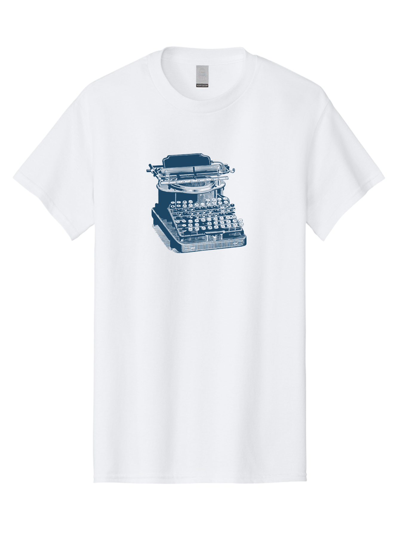 Antique Typewriter Print Men'S Graphic Tee, 100% Cotton, Comfortable Casual Summer Wear, Machine Washable, Vintage Typewriter, Retro Writing Machine, Classic Keyboard, Nostalgic Office Equipment, Antique Technology, Writer'S Tool, Aae115 23