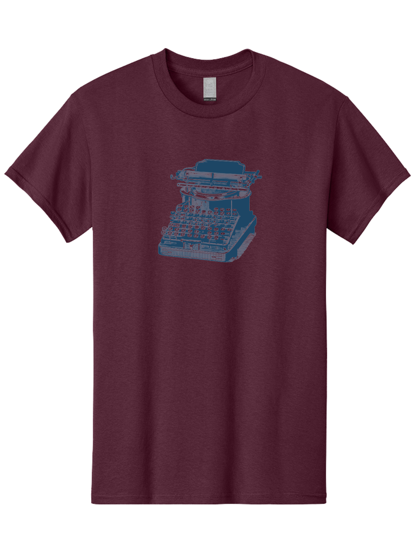 Antique Typewriter Vibes Men'S Graphic Tee, 100% Cotton, Comfortable Casual Summer Wear, Machine Washable, Vintage Typewriter, Retro Office Equipment, Classic Writing Machine, Antique Technology, Old-Fashioned Keyboard, Nostalgia, Aae116 17