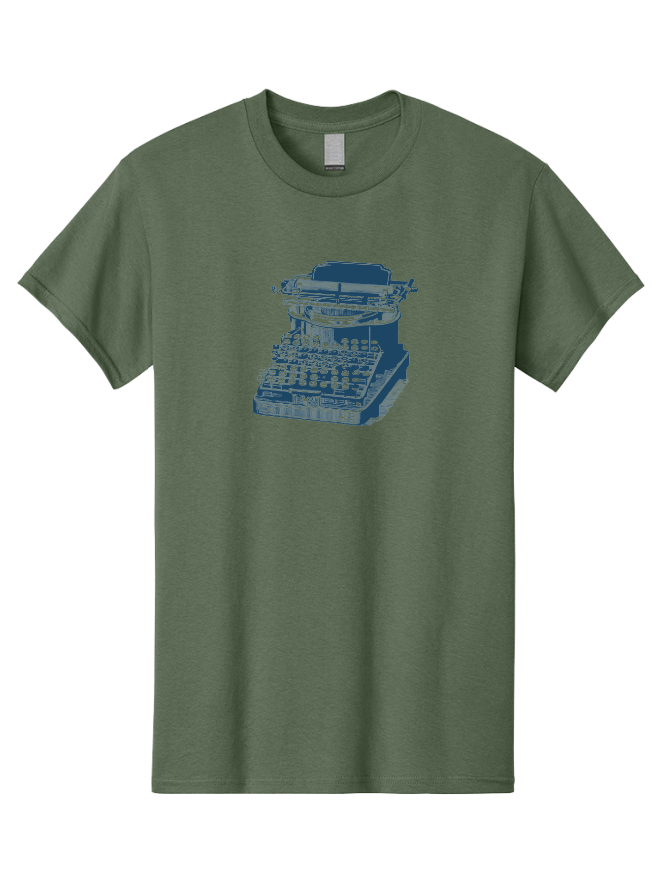 Antique Typewriter Vibes Men'S Graphic Tee, 100% Cotton, Comfortable Casual Summer Wear, Machine Washable, Vintage Typewriter, Retro Office Equipment, Classic Writing Machine, Antique Technology, Old-Fashioned Keyboard, Nostalgia, Aae116