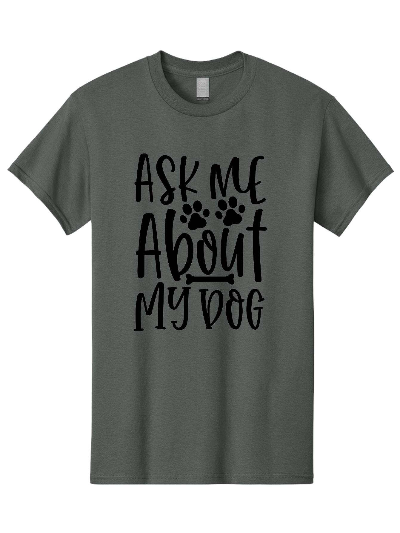 Ask Me About My Dog Men'S Graphic Tee, 100% Cotton, Comfortable Casual Summer Wear, Machine Washable, Dog Lover, Dog Owner, Pet Parent, Dog Enthusiast, Animal Love, Dog Quotes, Dog Sayings, Paw Print, Dog Bone Aae120 11