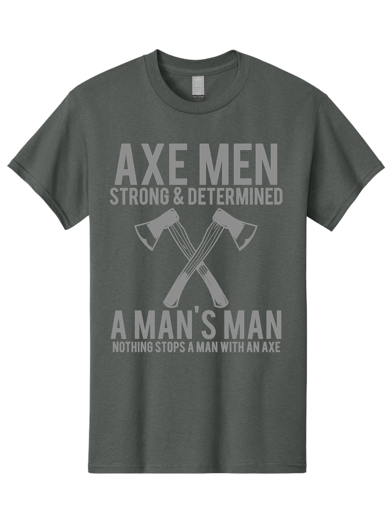 Axe Man Men'S Graphic Tee, 100% Cotton, Comfortable Casual Summer Wear, Machine Washable, Axe Men, Strong And Determined, Crossed Axes, Man'S Man, Nothing Stops A Man With An Axe, Lumberjack Culture, Woodsman Pride Aae121