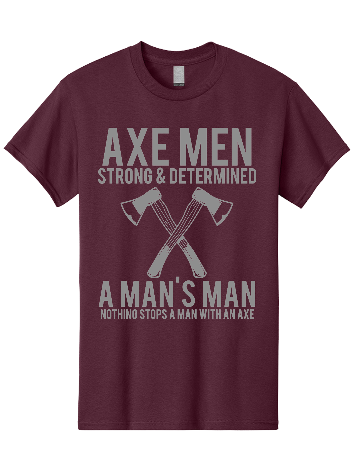 Axe Man Men'S Graphic Tee, 100% Cotton, Comfortable Casual Summer Wear, Machine Washable, Axe Men, Strong And Determined, Crossed Axes, Man'S Man, Nothing Stops A Man With An Axe, Lumberjack Culture, Woodsman Pride Aae121 25