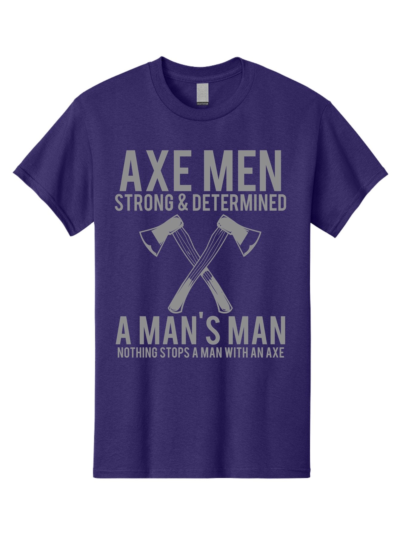 Axe Man Men'S Graphic Tee, 100% Cotton, Comfortable Casual Summer Wear, Machine Washable, Axe Men, Strong And Determined, Crossed Axes, Man'S Man, Nothing Stops A Man With An Axe, Lumberjack Culture, Woodsman Pride Aae121 10