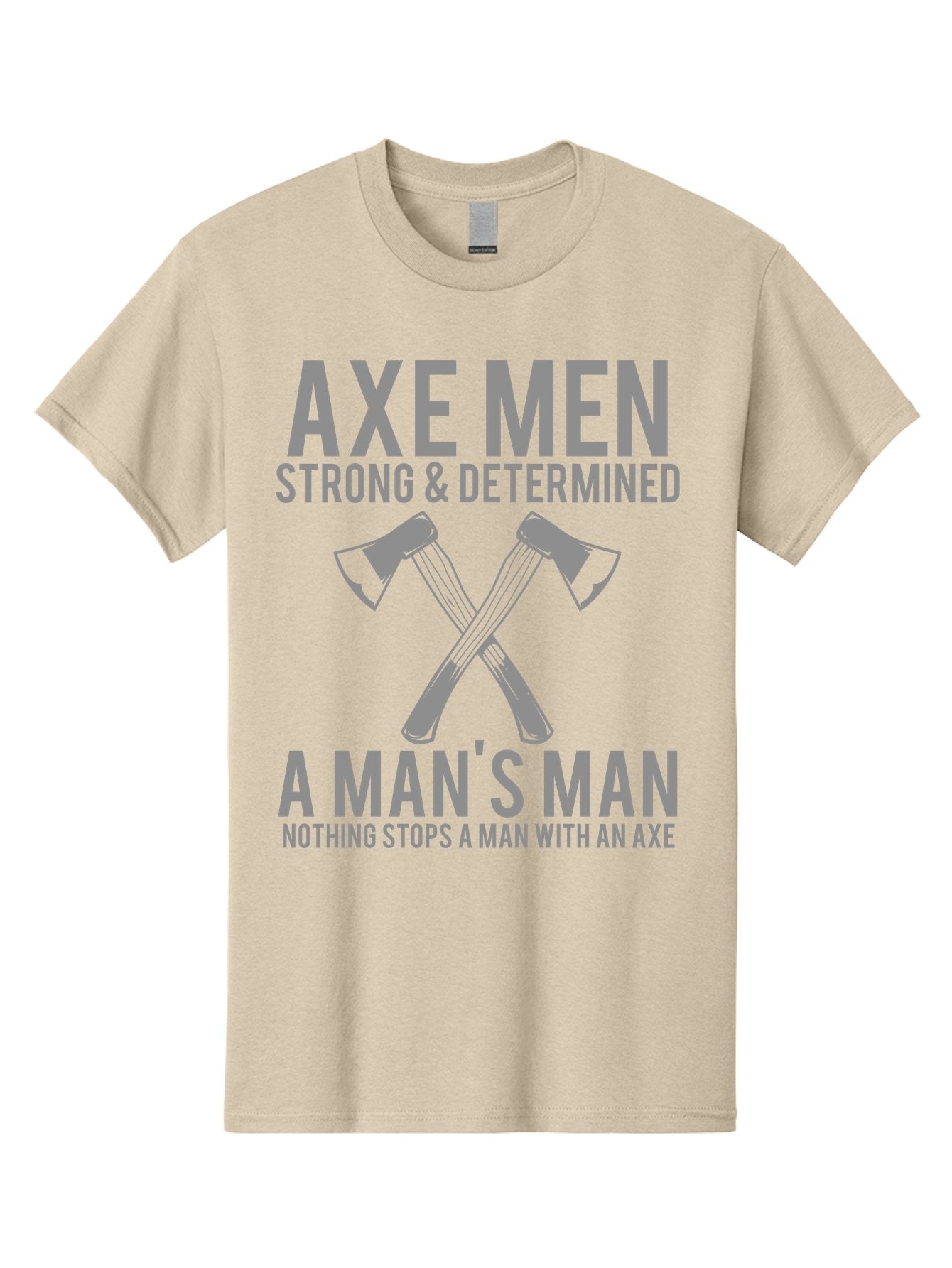 Axe Man Men'S Graphic Tee, 100% Cotton, Comfortable Casual Summer Wear, Machine Washable, Axe Men, Strong And Determined, Crossed Axes, Man'S Man, Nothing Stops A Man With An Axe, Lumberjack Culture, Woodsman Pride Aae121 15