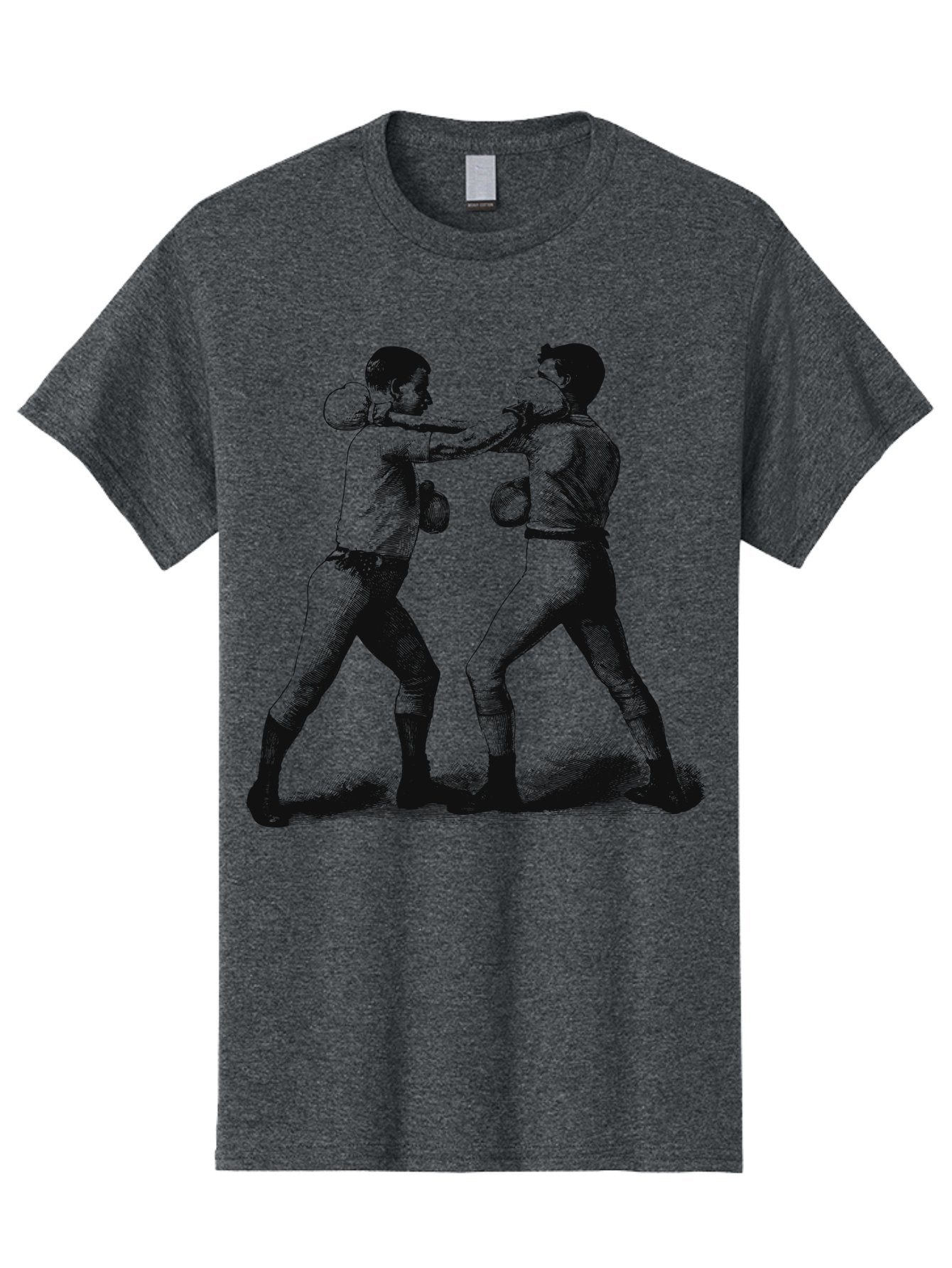 Bareknock Men'S Graphic Tee, 100% Cotton, Comfortable Casual Summer Wear, Machine Washable, Two Boxers Fighting, Boxing Gloves, Pugilistic Stance, Vintage Illustration, Boxing Techniques, Combat Sports, Martial Arts, Athletic Competition, Aae124 12