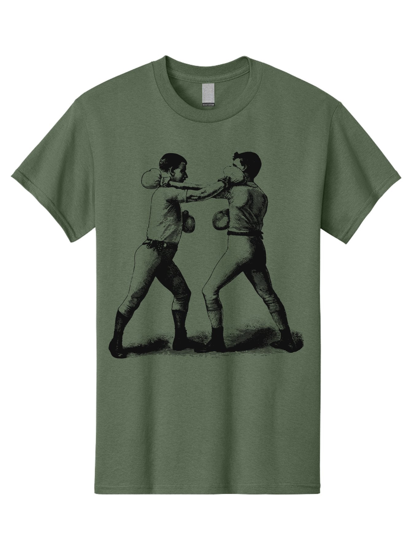 Bareknock Men'S Graphic Tee, 100% Cotton, Comfortable Casual Summer Wear, Machine Washable, Two Boxers Fighting, Boxing Gloves, Pugilistic Stance, Vintage Illustration, Boxing Techniques, Combat Sports, Martial Arts, Athletic Competition, Aae124 13