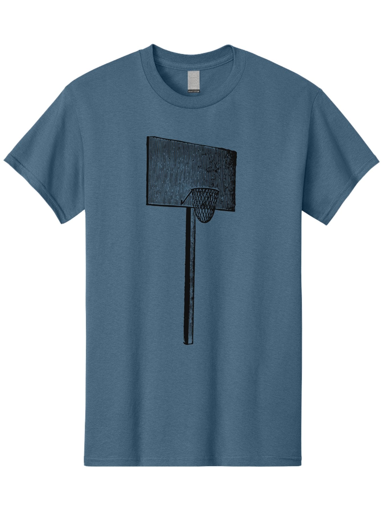 Basket Ball Roots Men'S Graphic Tee, 100% Cotton, Comfortable Casual Summer Wear, Machine Washable, Basketball Hoop, Worn Backboard, Netting, Outdoor Sports Equipment, Distressed Texture, Urban Recreation, Sports Facilities, Court Equipment, Aae127 15