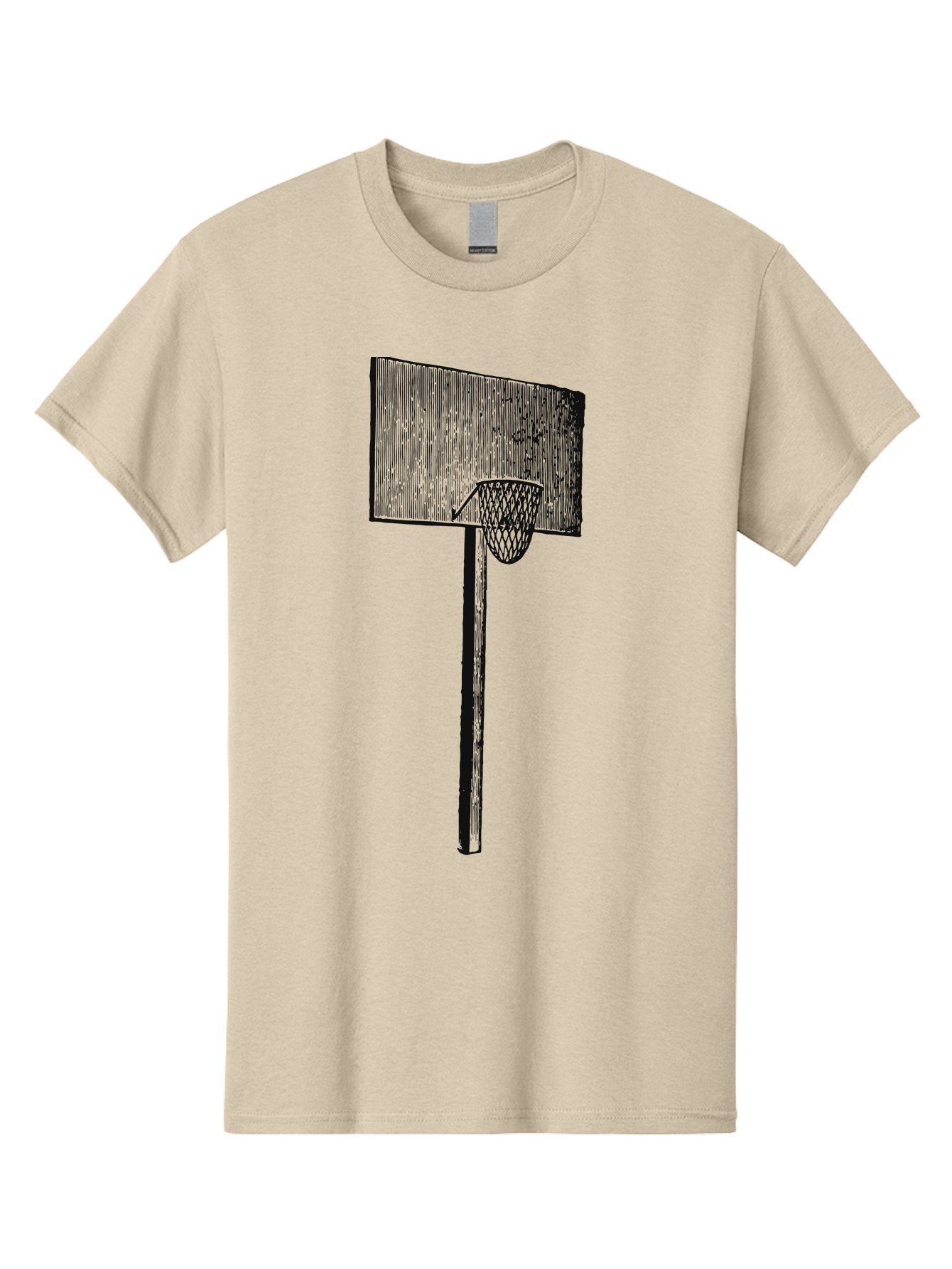 Basket Ball Roots Men'S Graphic Tee, 100% Cotton, Comfortable Casual Summer Wear, Machine Washable, Basketball Hoop, Worn Backboard, Netting, Outdoor Sports Equipment, Distressed Texture, Urban Recreation, Sports Facilities, Court Equipment, Aae127 12