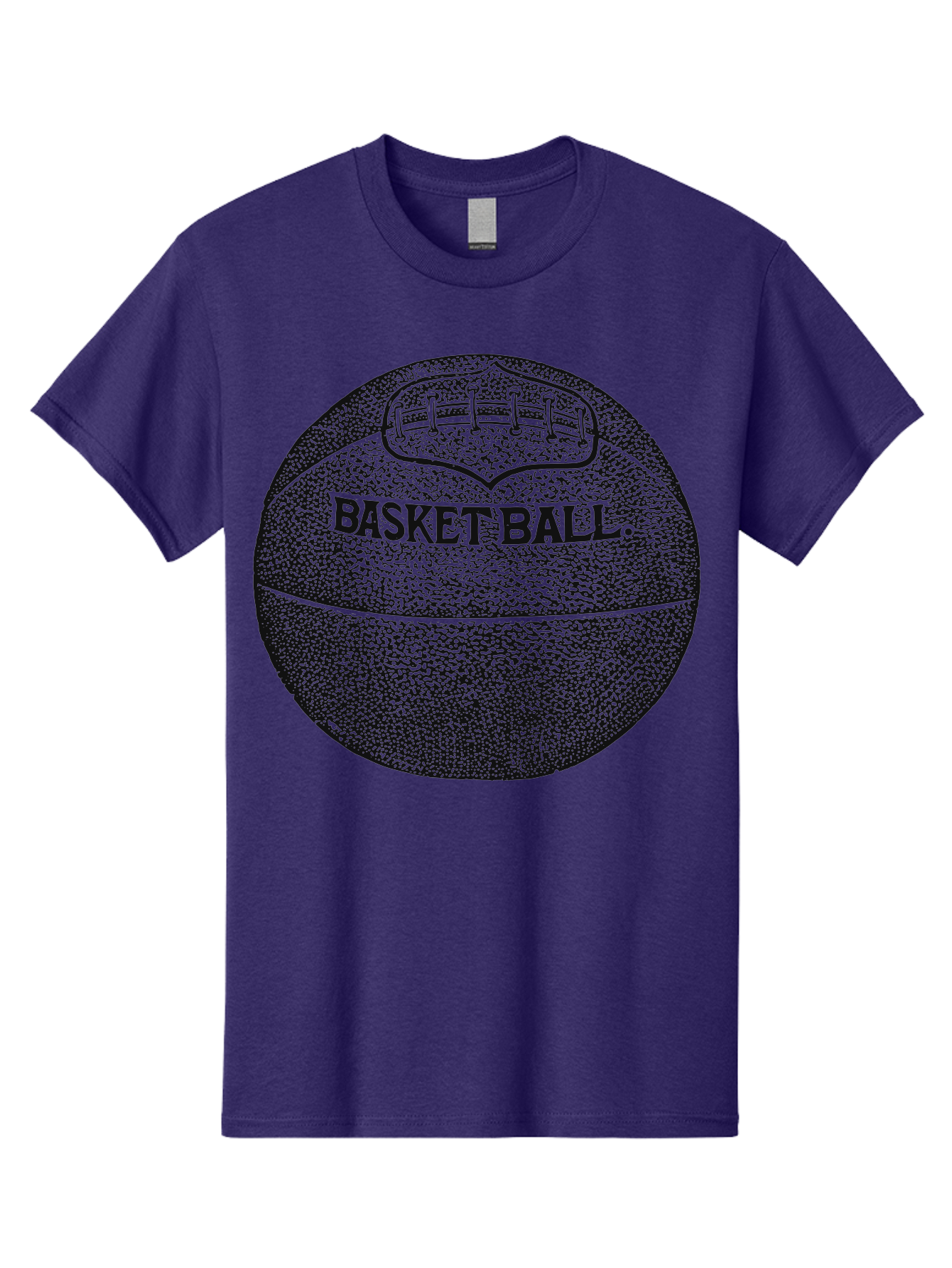 Basket Era Men'S Graphic Tee, 100% Cotton, Comfortable Casual Summer Wear, Machine Washable, Basketball Illustration, Sports Equipment, Black And Green, Textured Ball, Sports Graphic, Court Vision, Basketball Culture, Sports Art Aae128 11