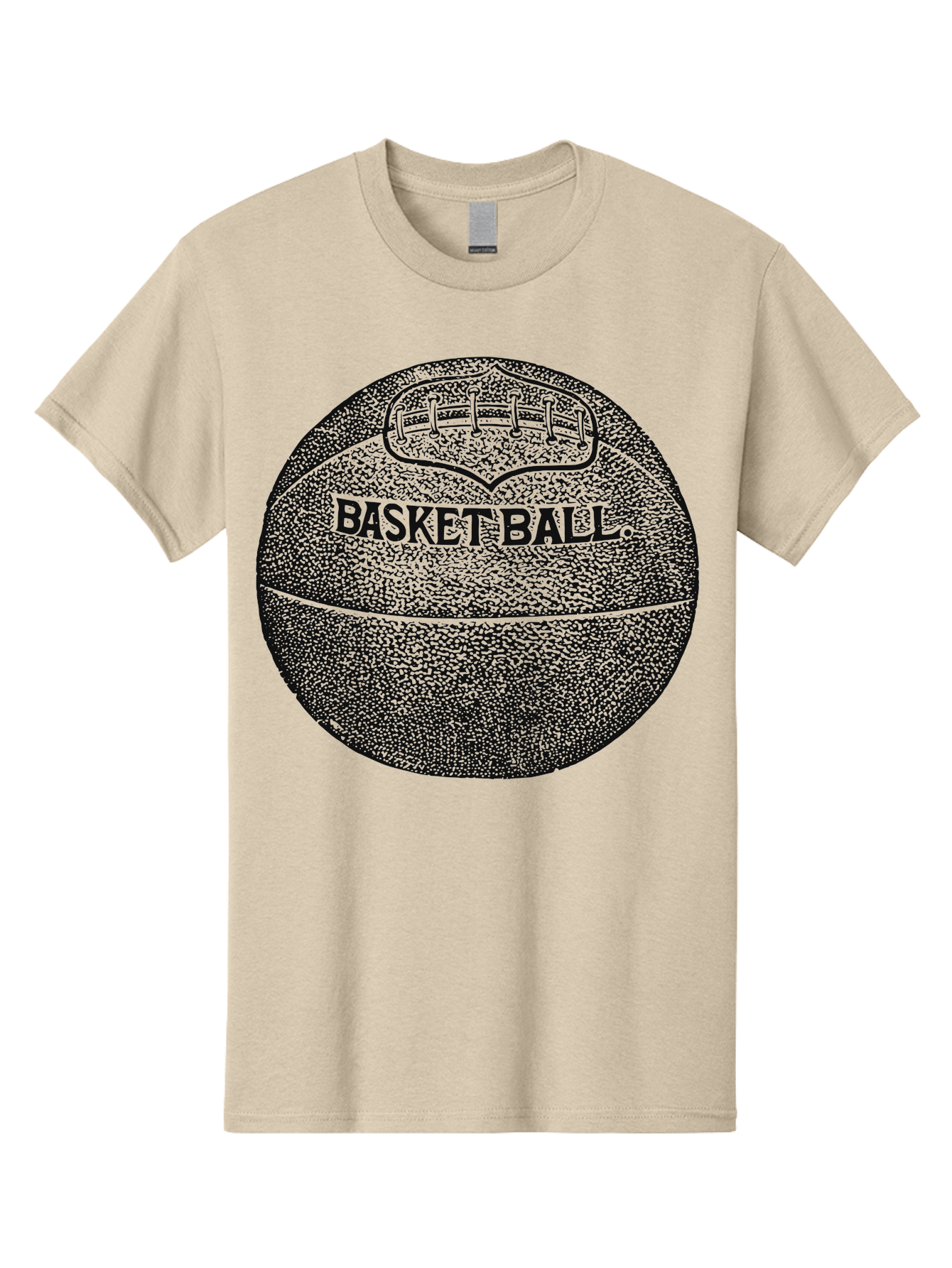 Basket Era Men'S Graphic Tee, 100% Cotton, Comfortable Casual Summer Wear, Machine Washable, Basketball Illustration, Sports Equipment, Black And Green, Textured Ball, Sports Graphic, Court Vision, Basketball Culture, Sports Art Aae128 17