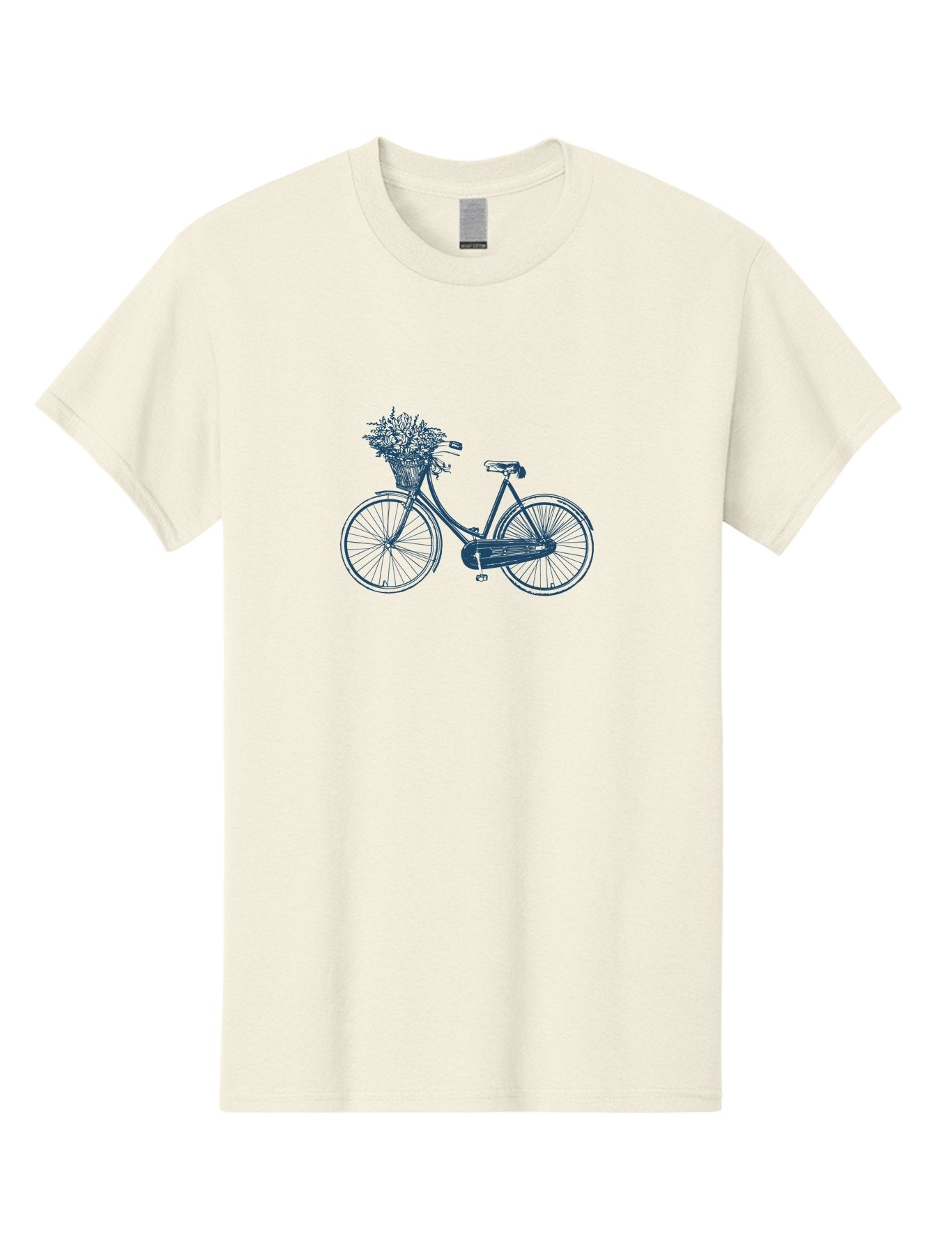 Bike-With-Flowers 2 Men'S Graphic Tee, 100% Cotton, Comfortable Casual Summer Wear, Machine Washable, Vintage Bicycle, Bicycle With Flowers, Lavender Bouquet, Wicker Basket, Eco-Friendly Transportation, Cycling Culture, Nostalgic Ride, Aae140 11