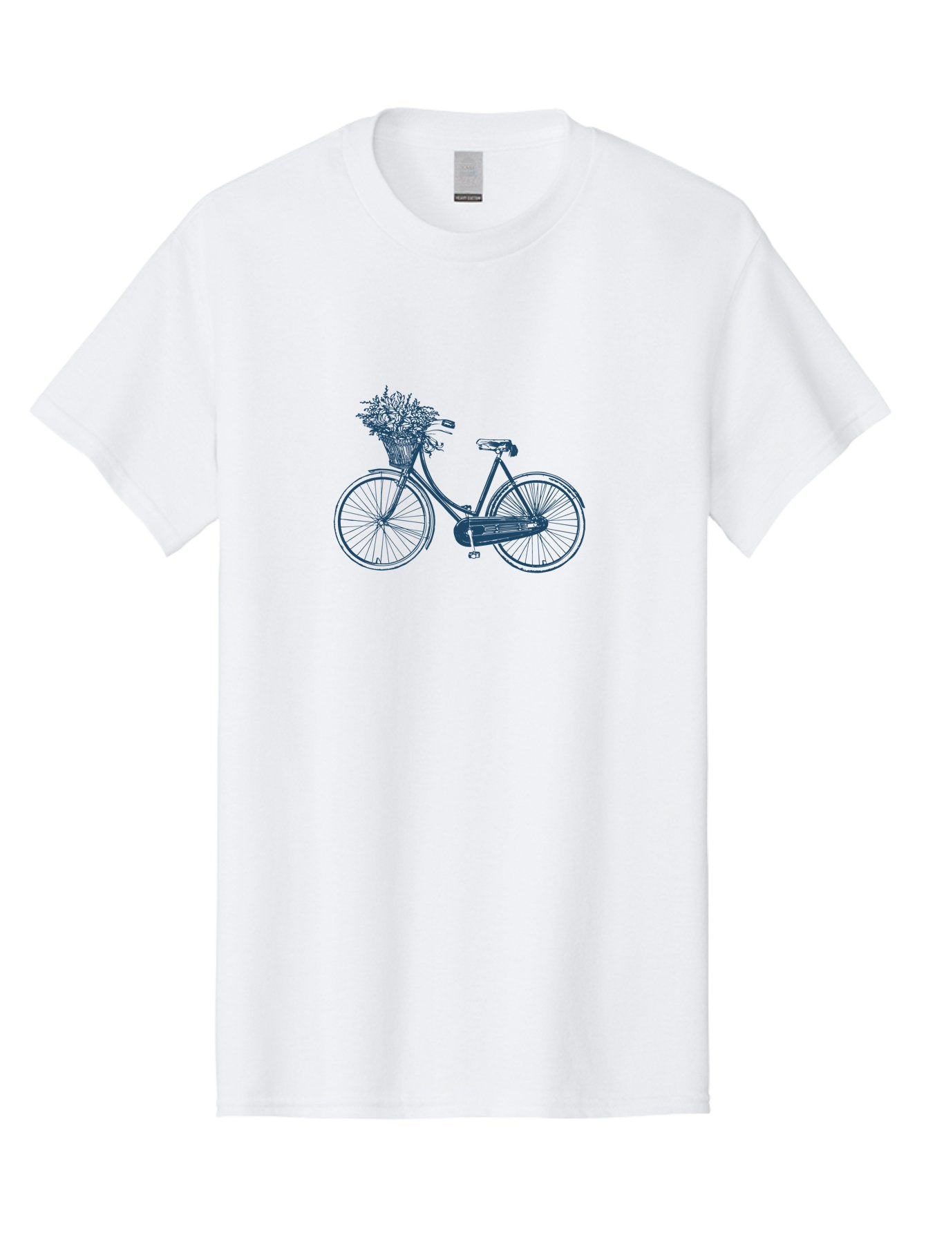 Bike-With-Flowers 2 Men'S Graphic Tee, 100% Cotton, Comfortable Casual Summer Wear, Machine Washable, Vintage Bicycle, Bicycle With Flowers, Lavender Bouquet, Wicker Basket, Eco-Friendly Transportation, Cycling Culture, Nostalgic Ride, Aae140 14