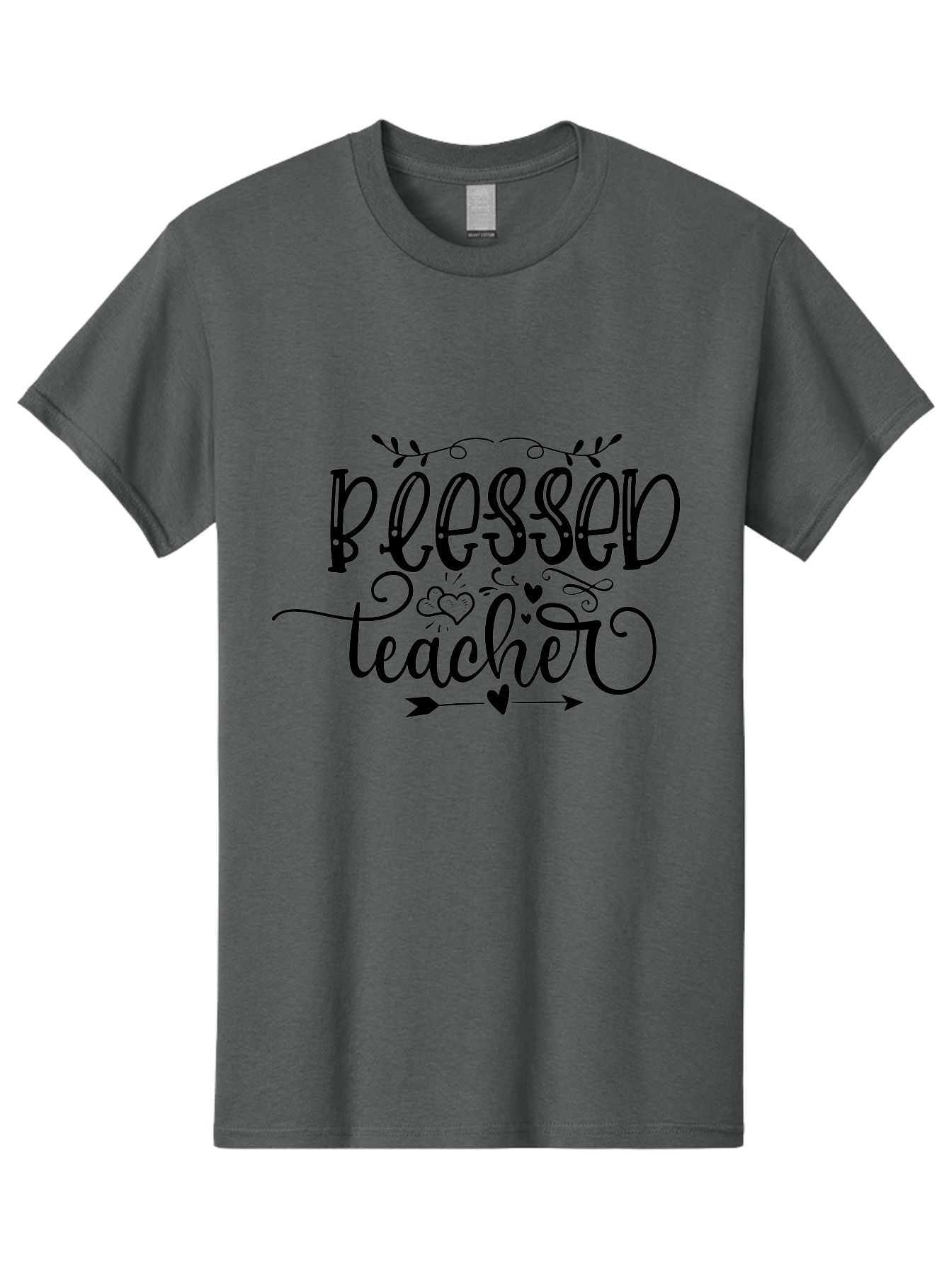 Blessed Teacher Men'S Graphic Tee, 100% Cotton, Comfortable Casual Summer Wear, Machine Washable, Teacher Appreciation, Inspirational Quotes, Heartfelt Messages, Loving Teachers, Gratitude, Black Typography, Elegant Design, Heartwarming, Aae147 27