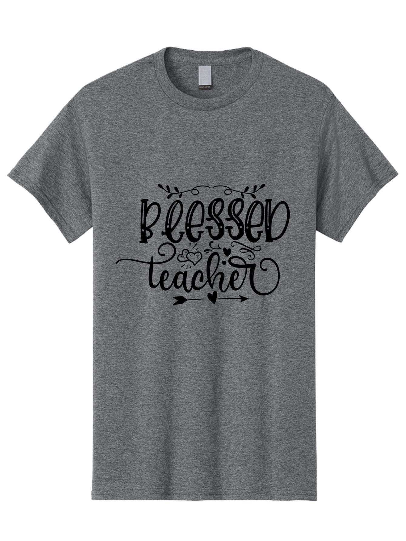 Blessed Teacher Men'S Graphic Tee, 100% Cotton, Comfortable Casual Summer Wear, Machine Washable, Teacher Appreciation, Inspirational Quotes, Heartfelt Messages, Loving Teachers, Gratitude, Black Typography, Elegant Design, Heartwarming, Aae147 13