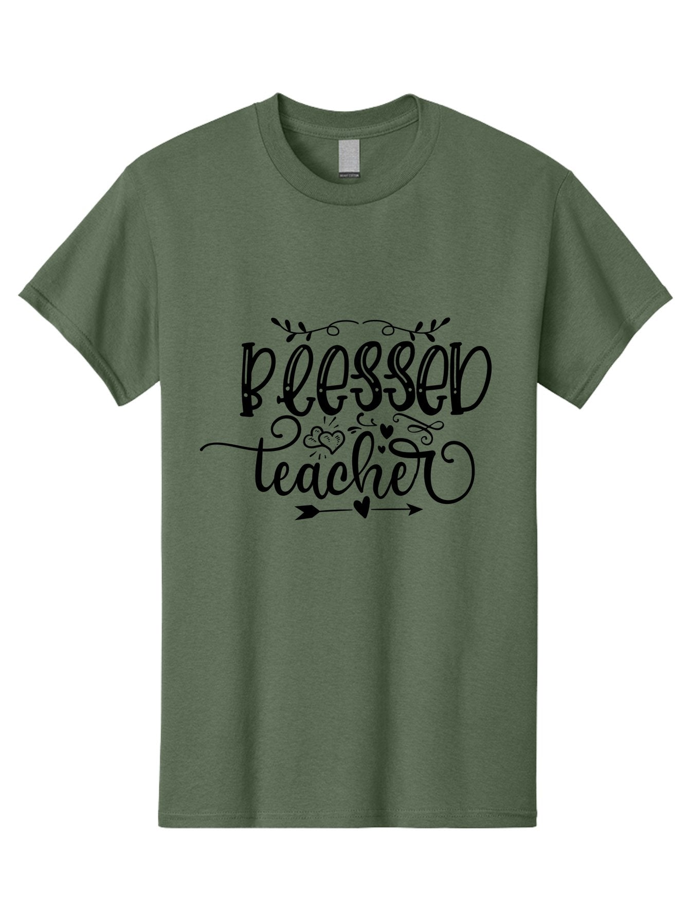 Blessed Teacher Men'S Graphic Tee, 100% Cotton, Comfortable Casual Summer Wear, Machine Washable, Teacher Appreciation, Inspirational Quotes, Heartfelt Messages, Loving Teachers, Gratitude, Black Typography, Elegant Design, Heartwarming, Aae147 8