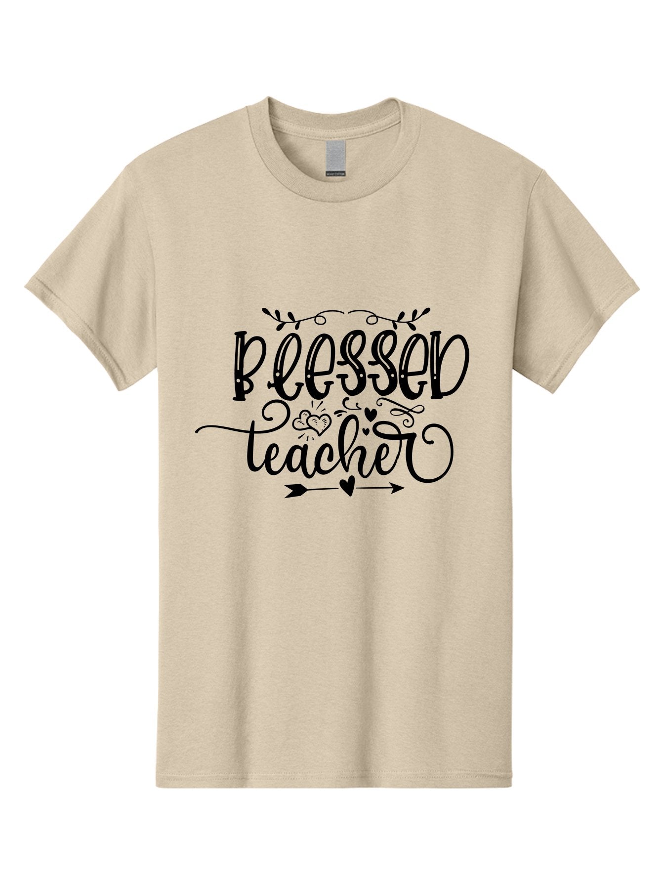 Blessed Teacher Men'S Graphic Tee, 100% Cotton, Comfortable Casual Summer Wear, Machine Washable, Teacher Appreciation, Inspirational Quotes, Heartfelt Messages, Loving Teachers, Gratitude, Black Typography, Elegant Design, Heartwarming, Aae147 12