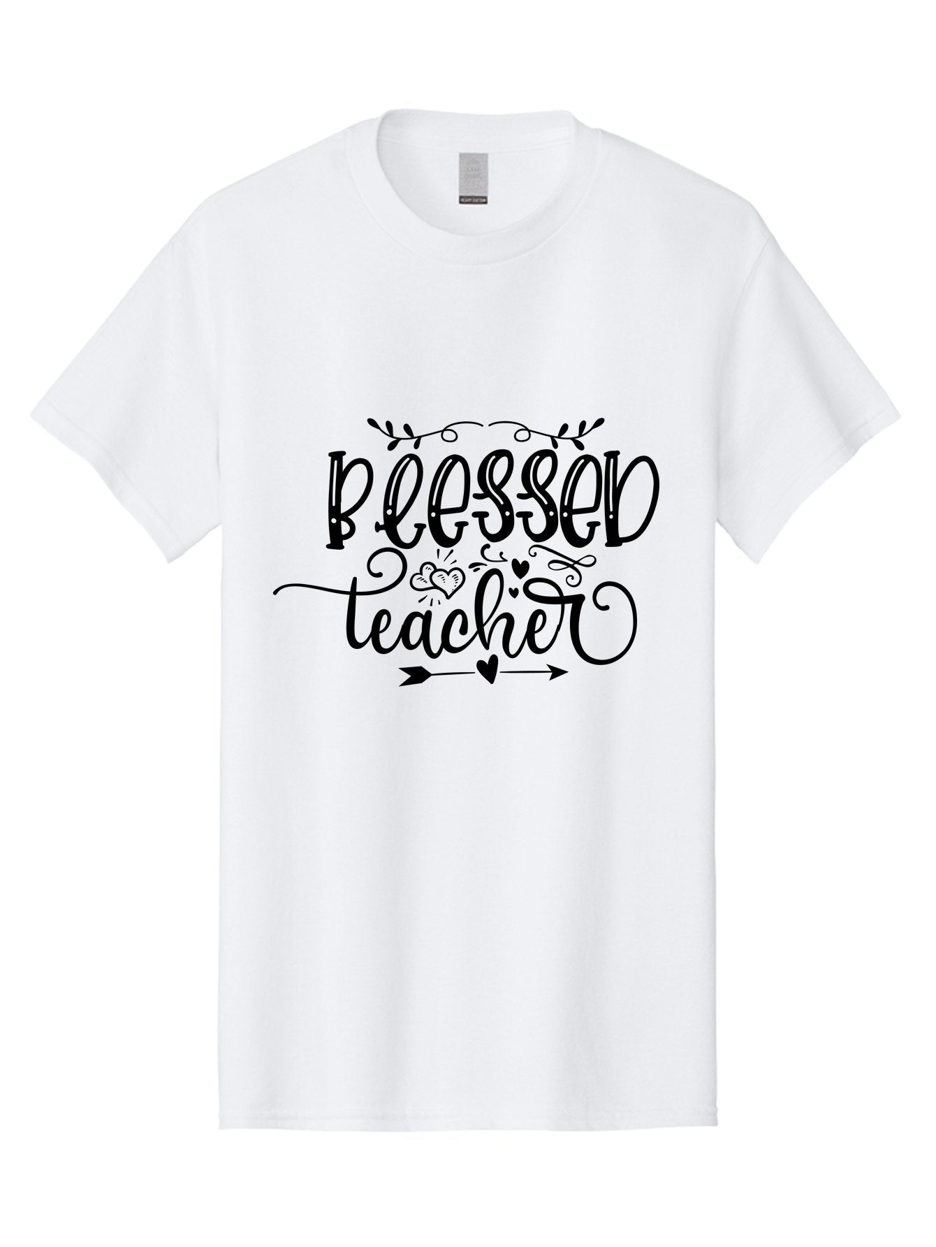 Blessed Teacher Men'S Graphic Tee, 100% Cotton, Comfortable Casual Summer Wear, Machine Washable, Teacher Appreciation, Inspirational Quotes, Heartfelt Messages, Loving Teachers, Gratitude, Black Typography, Elegant Design, Heartwarming, Aae147 14