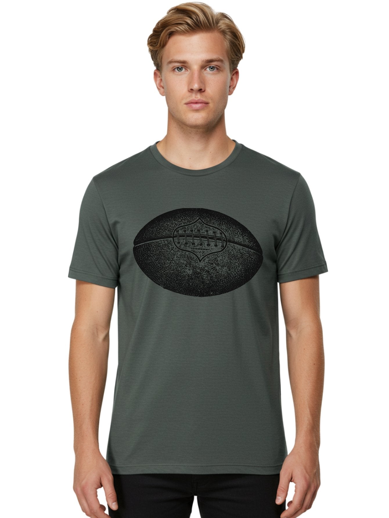 Blitz Ball Men'S Graphic Tee, 100% Cotton, Comfortable Casual Summer Wear, Machine Washable, Stippled American Football, Sports Equipment, Football Texture, Athletic Gear, Team Sports, Competitive Play, Gridiron Football Aae148 23