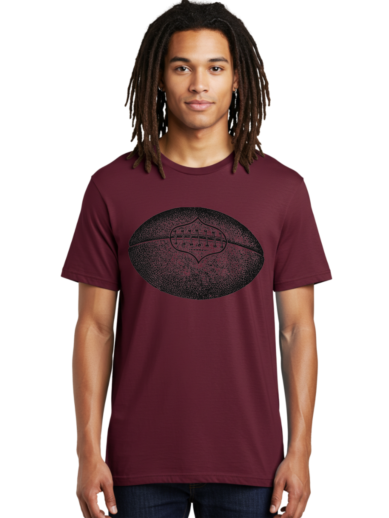 Blitz Ball Men'S Graphic Tee, 100% Cotton, Comfortable Casual Summer Wear, Machine Washable, Stippled American Football, Sports Equipment, Football Texture, Athletic Gear, Team Sports, Competitive Play, Gridiron Football Aae148 6