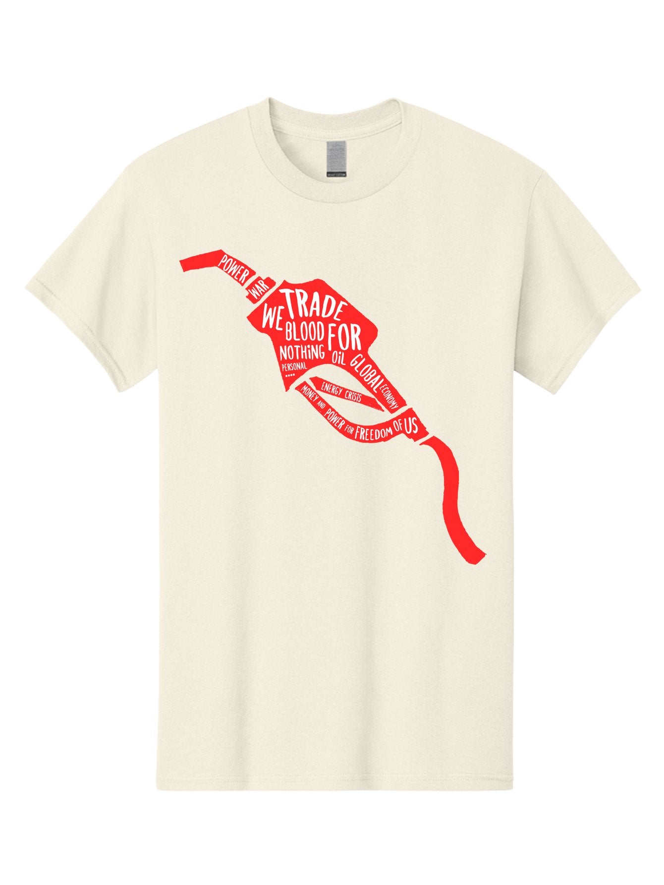 Blood Oil Men'S Graphic Tee, 100% Cotton, Comfortable Casual Summer Wear, Machine Washable, Protest Art, Social Commentary, Oil And Power, Global Economy, War And Energy Crisis, Power Of Money And Freedom Aae150 15