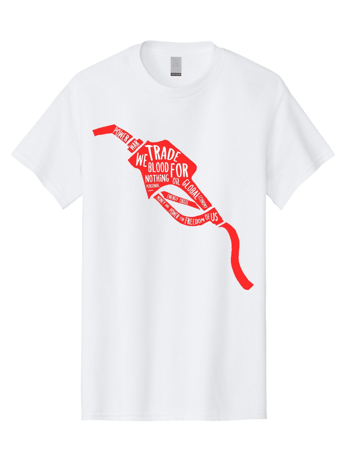 Blood Oil Men'S Graphic Tee, 100% Cotton, Comfortable Casual Summer Wear, Machine Washable, Protest Art, Social Commentary, Oil And Power, Global Economy, War And Energy Crisis, Power Of Money And Freedom Aae150 8