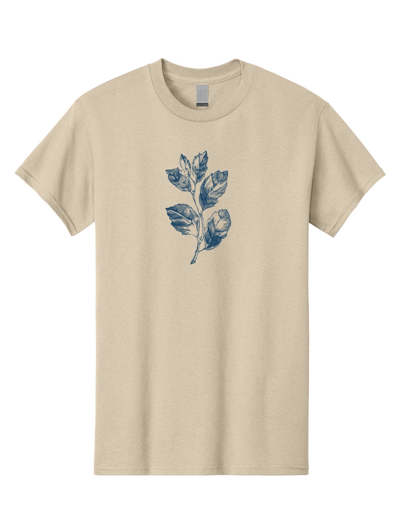 Leaves Men'S Graphic Tee, 100% Cotton, Comfortable Casual Summer Wear, Machine Washable, Leafy Branch, Artistic Illustration, Botanical Art, Leafy Greens, Nature-Inspired, Detailed Drawing, Stylized Foliage, Vibrant Leaf Aae153 15
