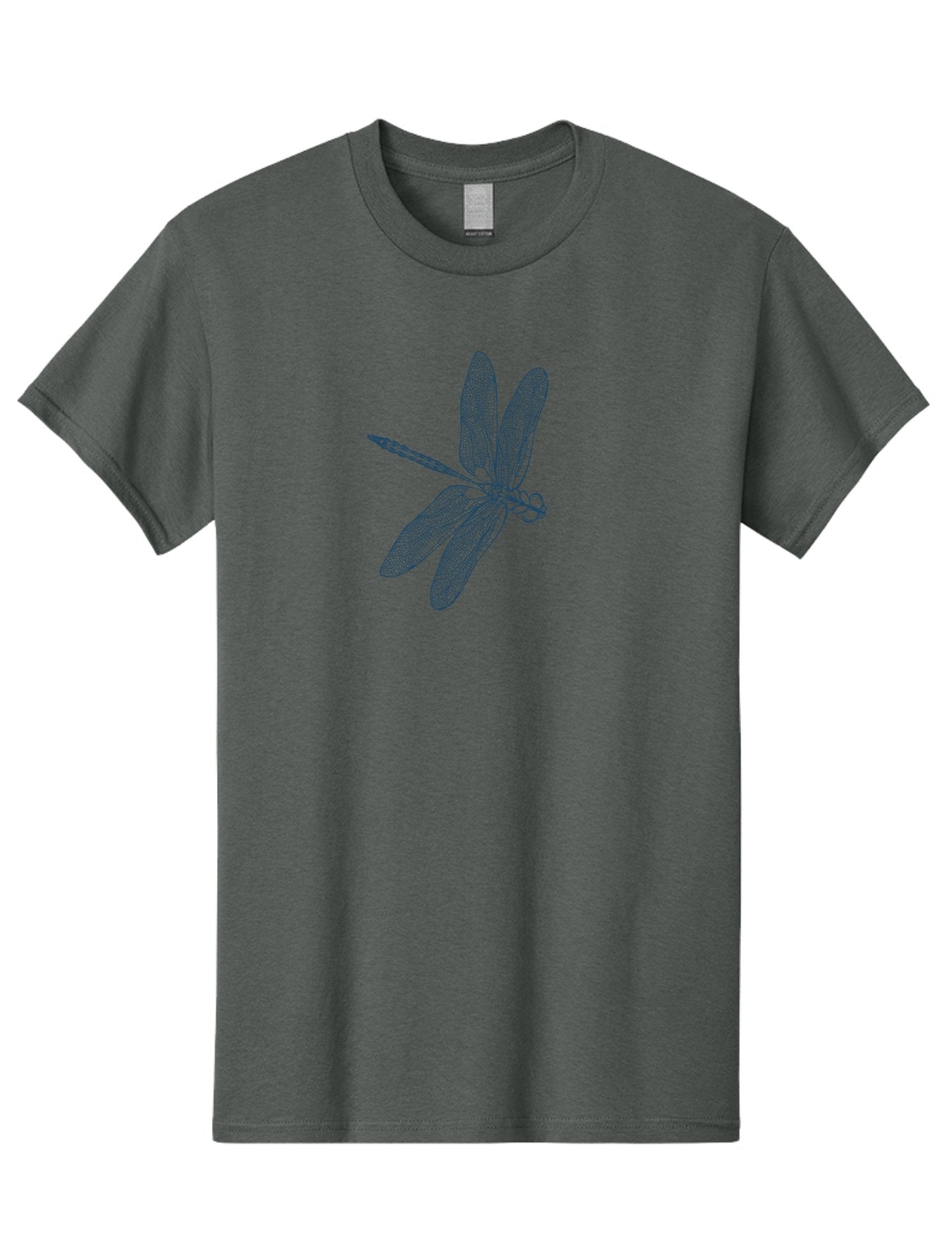 Botanical Dragonfly Art Men'S Graphic Tee, 100% Cotton, Comfortable Casual Summer Wear, Machine Washable, Dragonfly, Delicate Wings, Intricate Design, Abstract Art, Insect Illustration, Detailed Drawing, Nature-Inspired Aae154 5