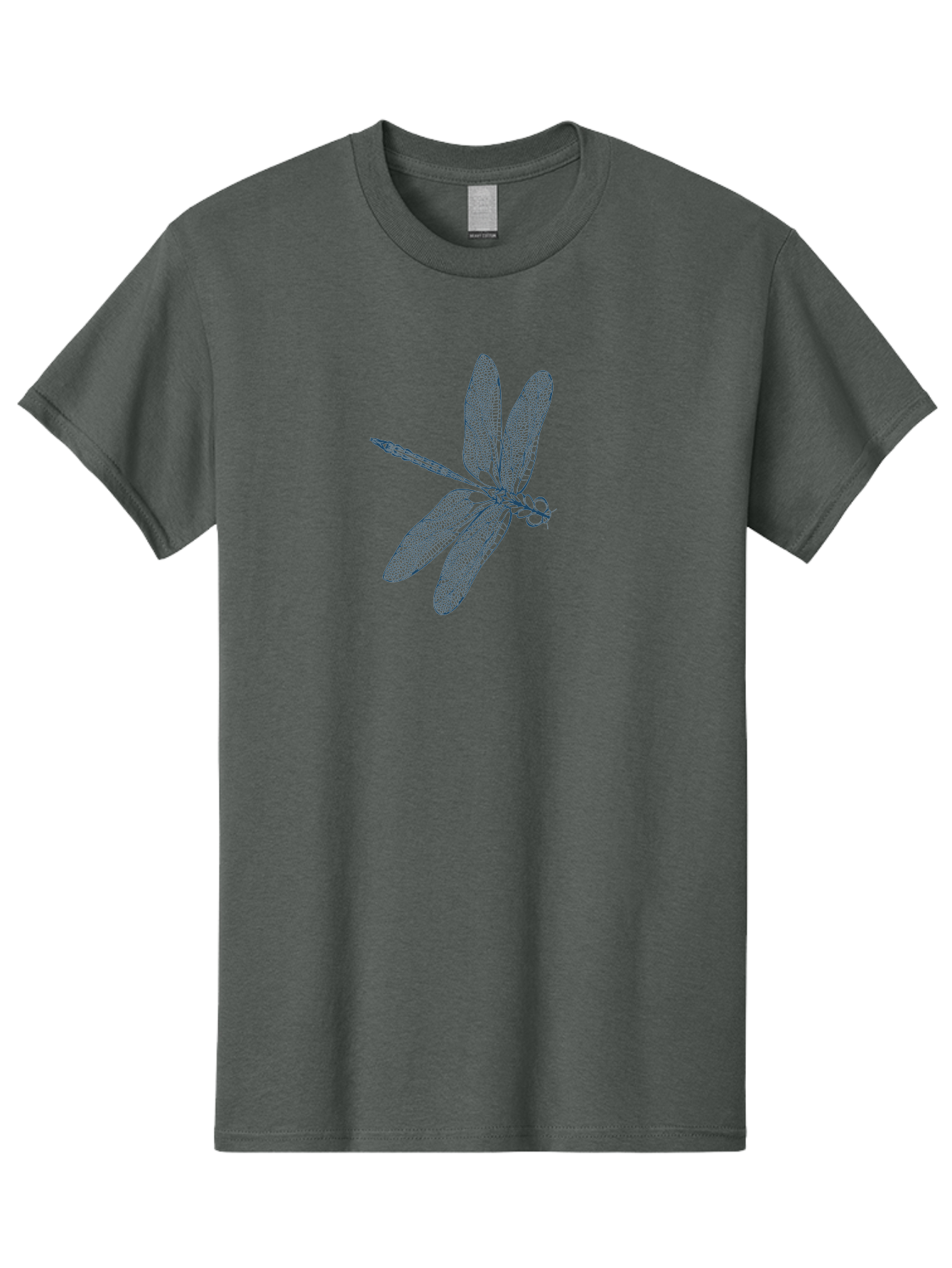 Botanical Dragonfly Art Men'S Graphic Tee, 100% Cotton, Comfortable Casual Summer Wear, Machine Washable, Dragonfly, Delicate Wings, Intricate Design, Abstract Art, Insect Illustration, Detailed Drawing, Nature-Inspired Aae154 11