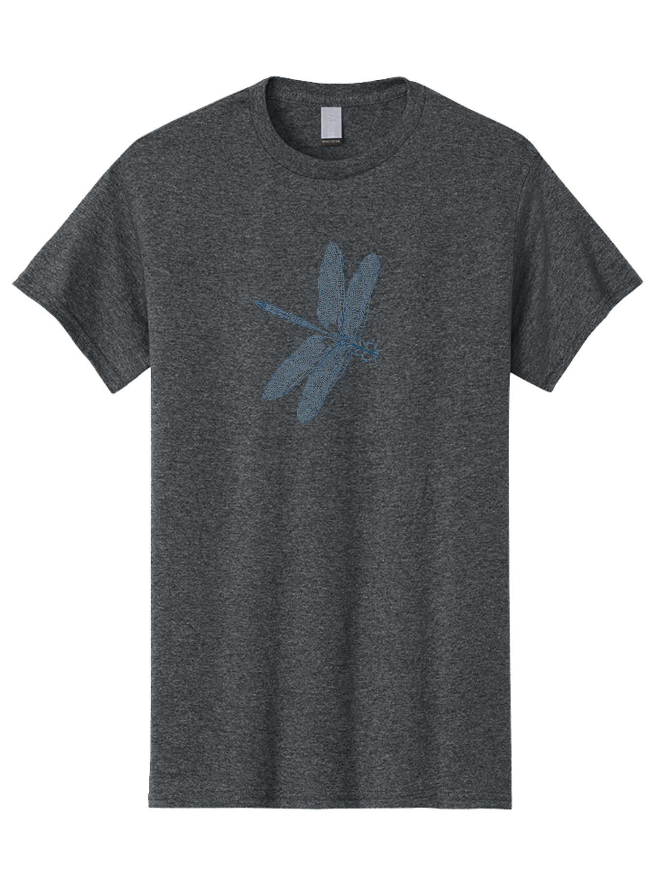 Botanical Dragonfly Art Men'S Graphic Tee, 100% Cotton, Comfortable Casual Summer Wear, Machine Washable, Dragonfly, Delicate Wings, Intricate Design, Abstract Art, Insect Illustration, Detailed Drawing, Nature-Inspired Aae154 5