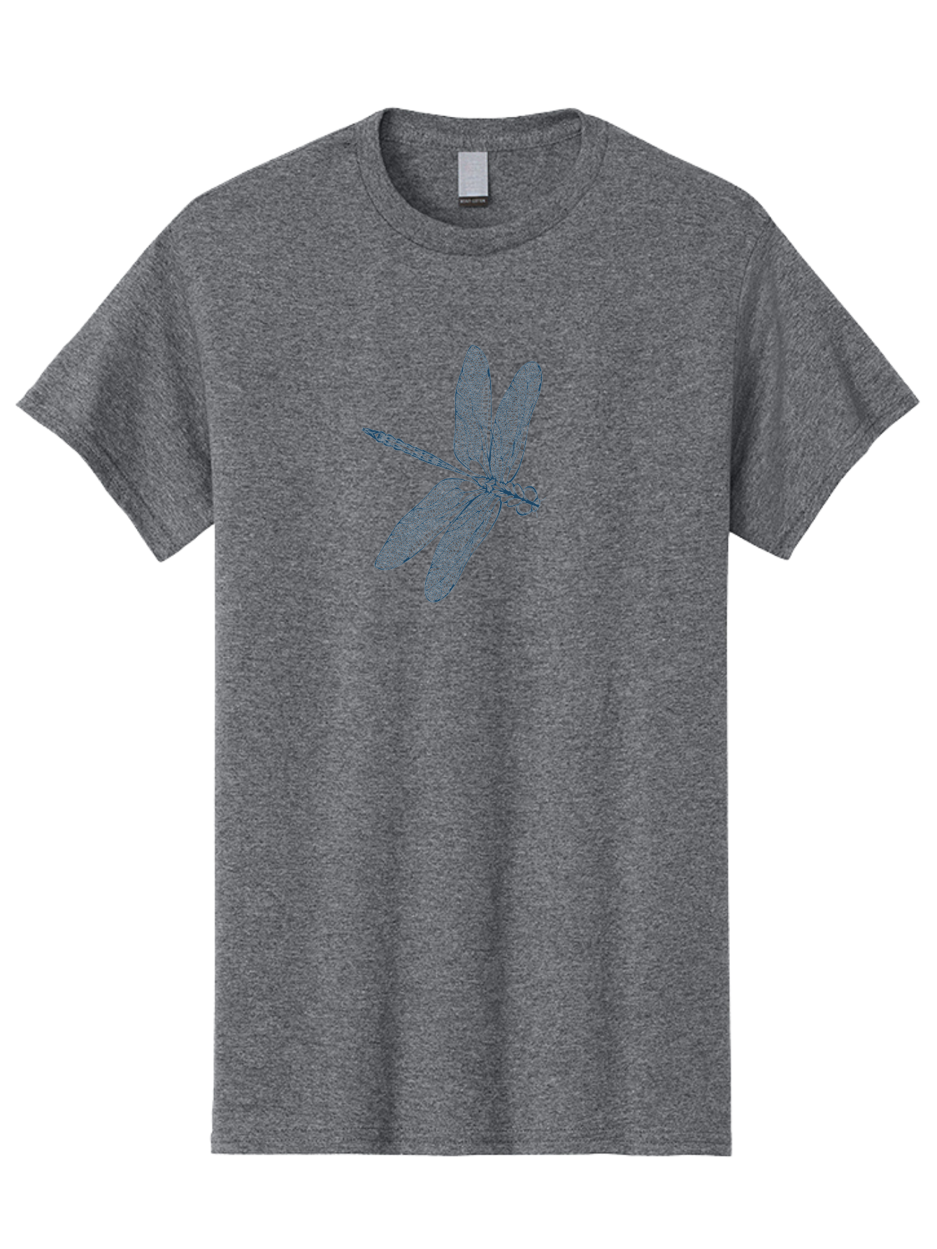 Botanical Dragonfly Art Men'S Graphic Tee, 100% Cotton, Comfortable Casual Summer Wear, Machine Washable, Dragonfly, Delicate Wings, Intricate Design, Abstract Art, Insect Illustration, Detailed Drawing, Nature-Inspired Aae154 3