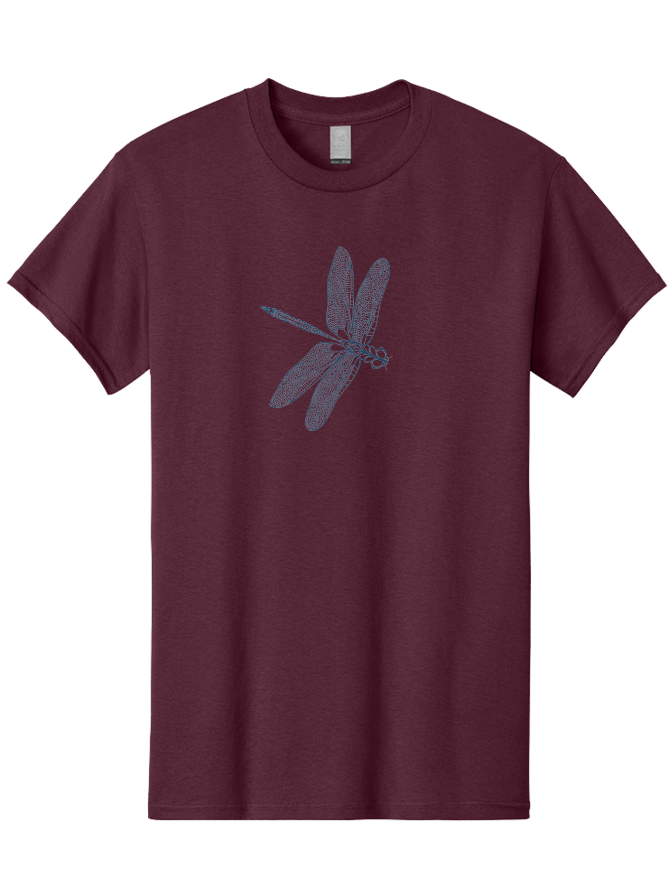Botanical Dragonfly Art Men'S Graphic Tee, 100% Cotton, Comfortable Casual Summer Wear, Machine Washable, Dragonfly, Delicate Wings, Intricate Design, Abstract Art, Insect Illustration, Detailed Drawing, Nature-Inspired Aae154 25