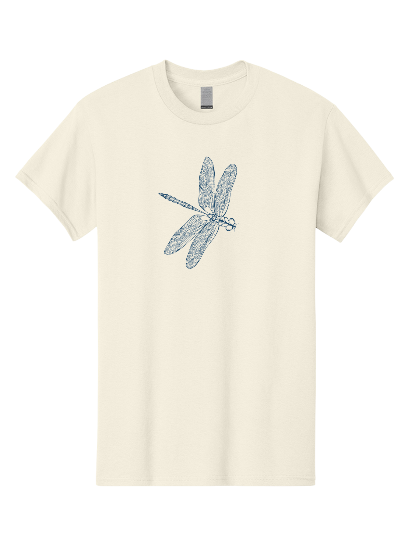 Botanical Dragonfly Art Men'S Graphic Tee, 100% Cotton, Comfortable Casual Summer Wear, Machine Washable, Dragonfly, Delicate Wings, Intricate Design, Abstract Art, Insect Illustration, Detailed Drawing, Nature-Inspired Aae154 7