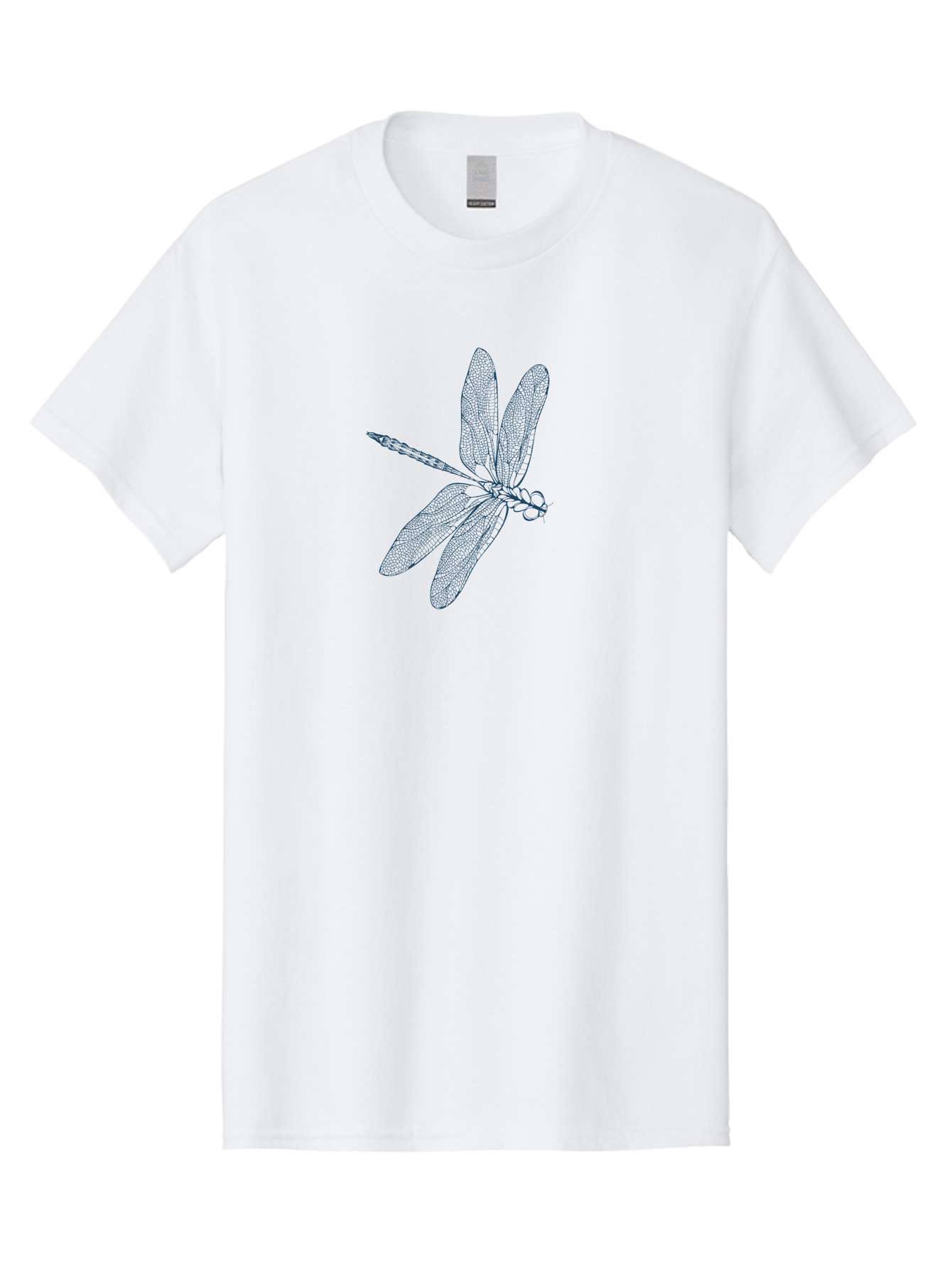 Botanical Dragonfly Art Men'S Graphic Tee, 100% Cotton, Comfortable Casual Summer Wear, Machine Washable, Dragonfly, Delicate Wings, Intricate Design, Abstract Art, Insect Illustration, Detailed Drawing, Nature-Inspired Aae154 13