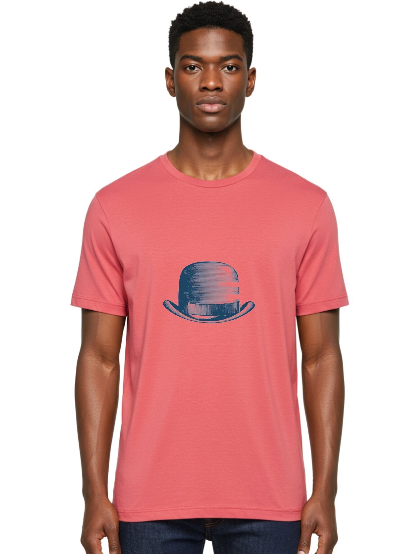 Bowler-Hat Men'S Graphic Tee, 100% Cotton, Comfortable Casual Summer Wear, Machine Washable, Bowler Hat, Classic Fashion, Vintage Style, Gentleman'S Accessory, Luxury Hat, Iconic Design, Retro Charm Aae156 16