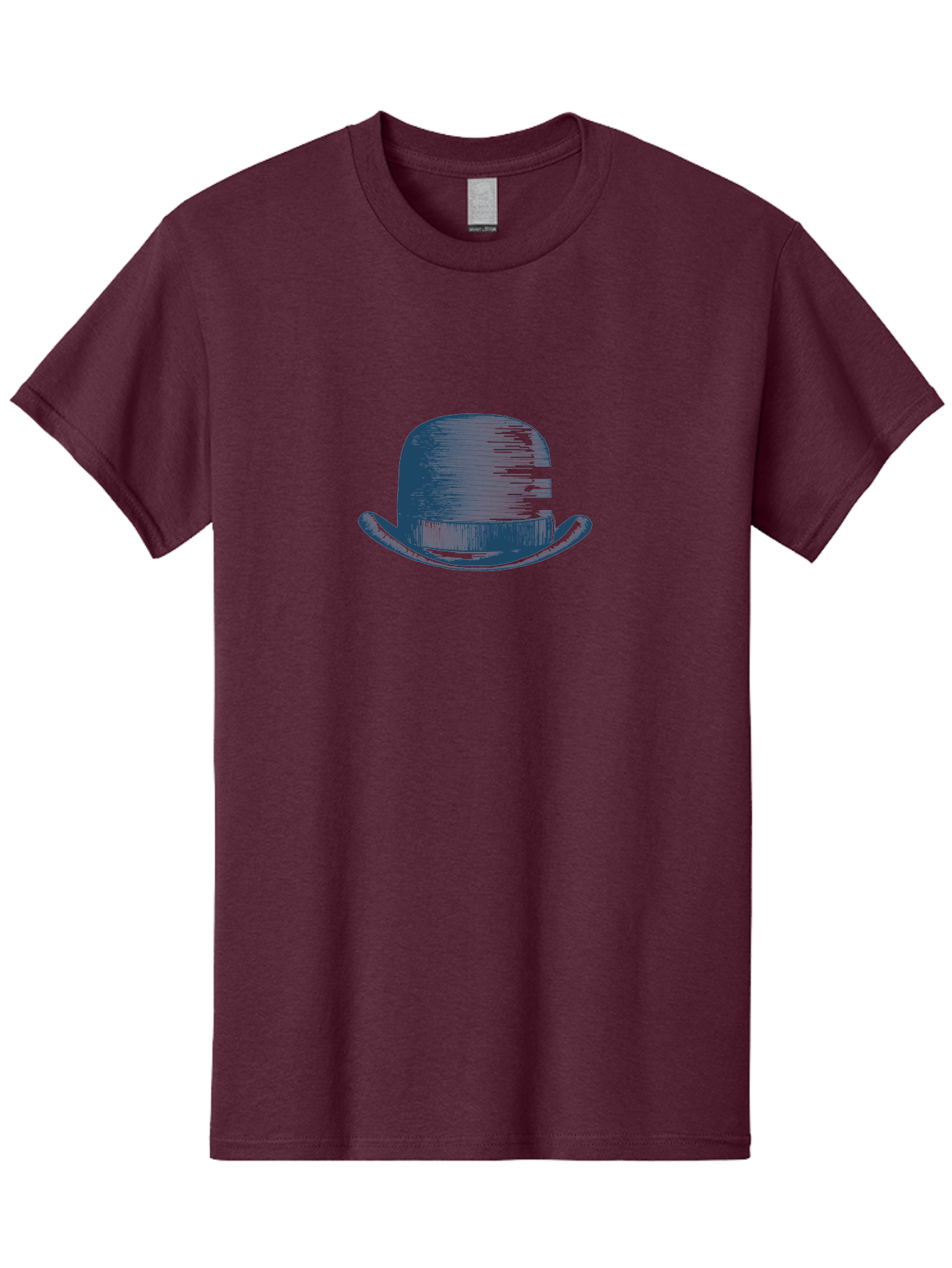 Bowler-Hat Men'S Graphic Tee, 100% Cotton, Comfortable Casual Summer Wear, Machine Washable, Bowler Hat, Classic Fashion, Vintage Style, Gentleman'S Accessory, Luxury Hat, Iconic Design, Retro Charm Aae156