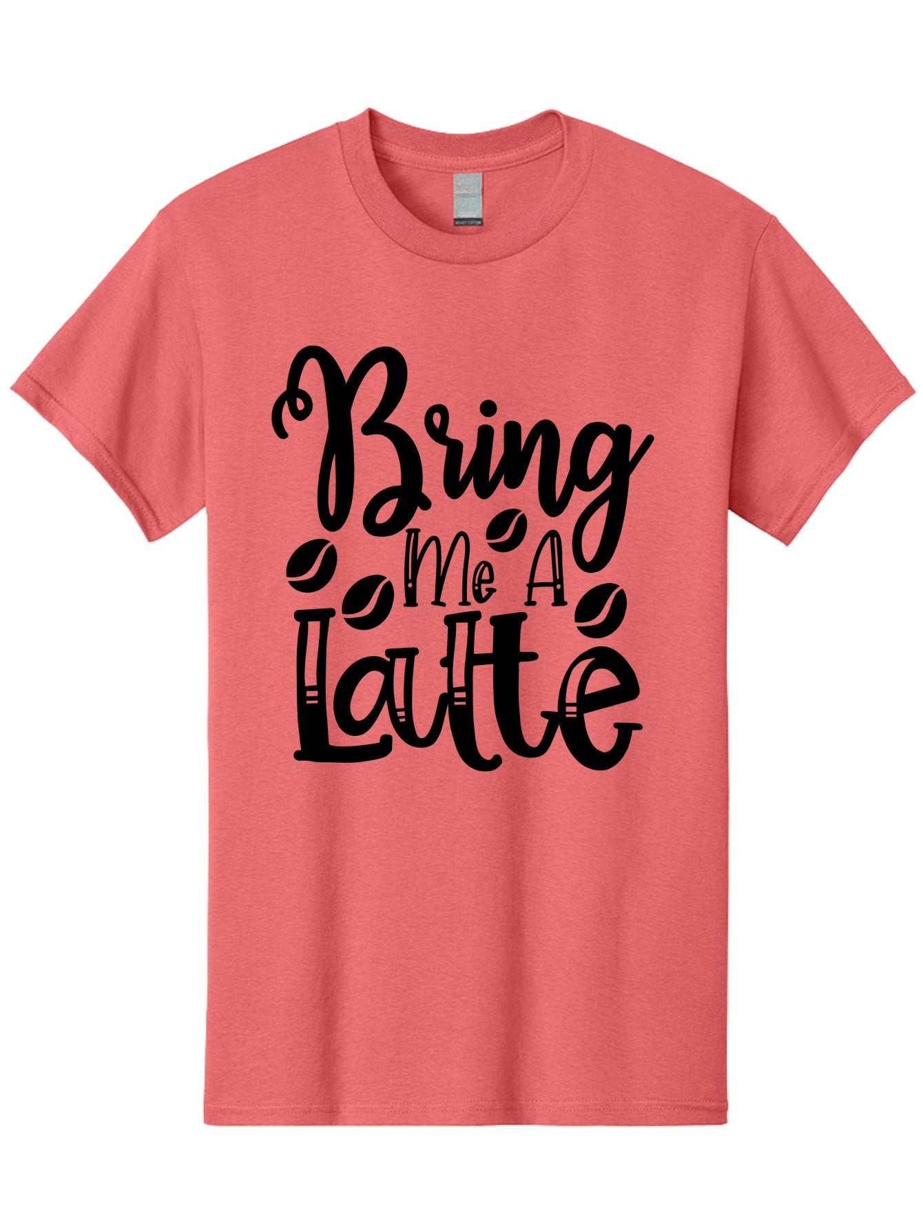 Bring Me A Latte Men'S Graphic Tee, 100% Cotton, Comfortable Casual Summer Wear, Machine Washable, Coffee Quotes, Latte Art, Coffee Lover, Caffeine Fix, Morning Coffee, Coffee Break, Coffee Beans, Latte Design Aae157 4