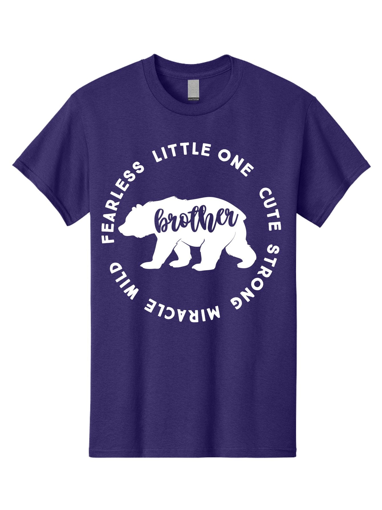 Brother Bear White Men'S Graphic Tee, 100% Cotton, Comfortable Casual Summer Wear, Machine Washable, Brother Bear, Bear Silhouette, Cute Brother, Wild Child, Miracle Boy, Fearless Kid, Strong Brother, Little One, Brother Bear Graphics, Aae158