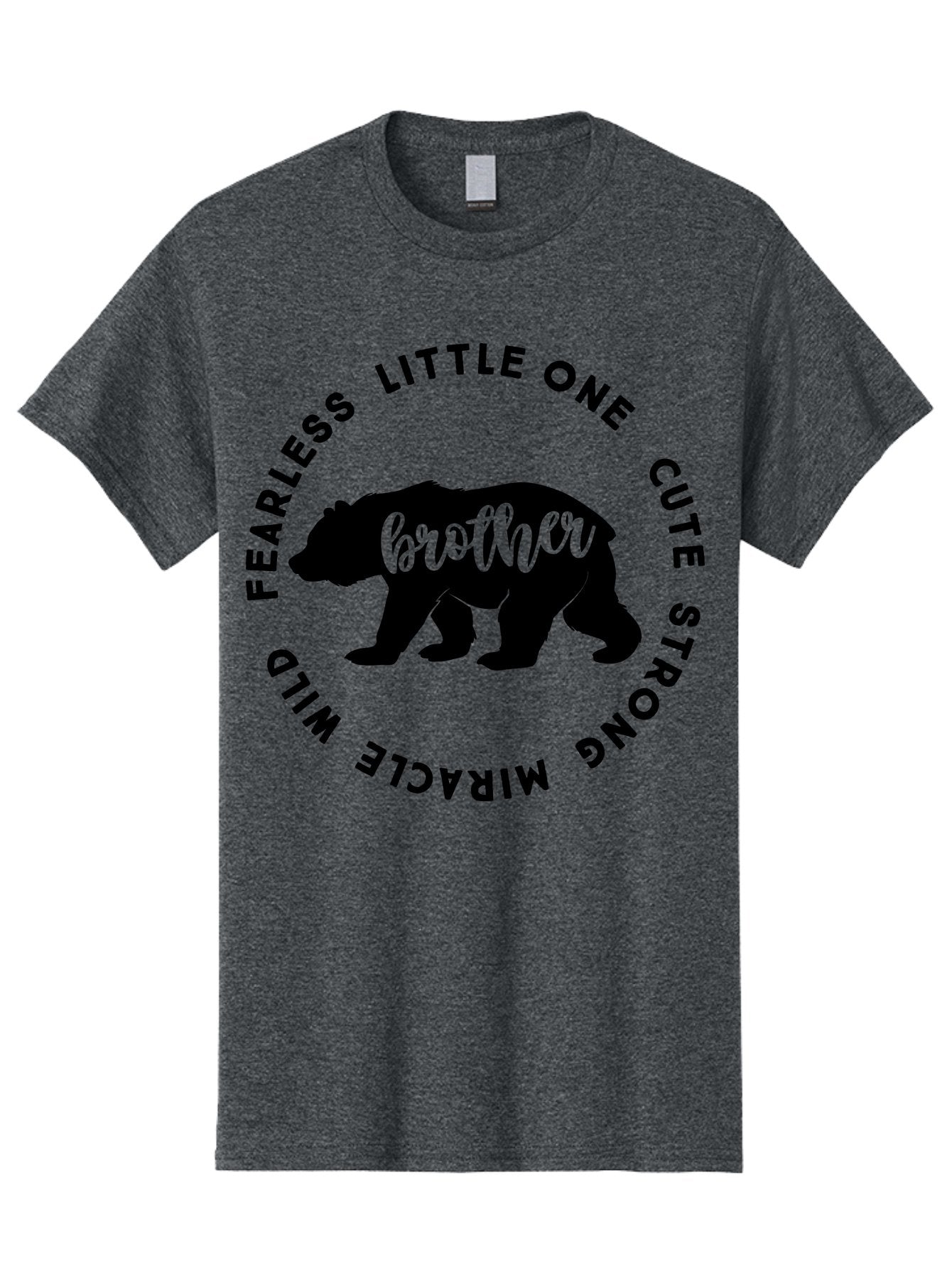 Brother Bear Men'S Graphic Tee, 100% Cotton, Comfortable Casual Summer Wear, Machine Washable, Brother Bear Design, Bear Silhouette, Cute Bear Graphic, Strong Brother Quote, Fearless Little One, Wild Miracle, Custom Brother Gift, Aae159 7