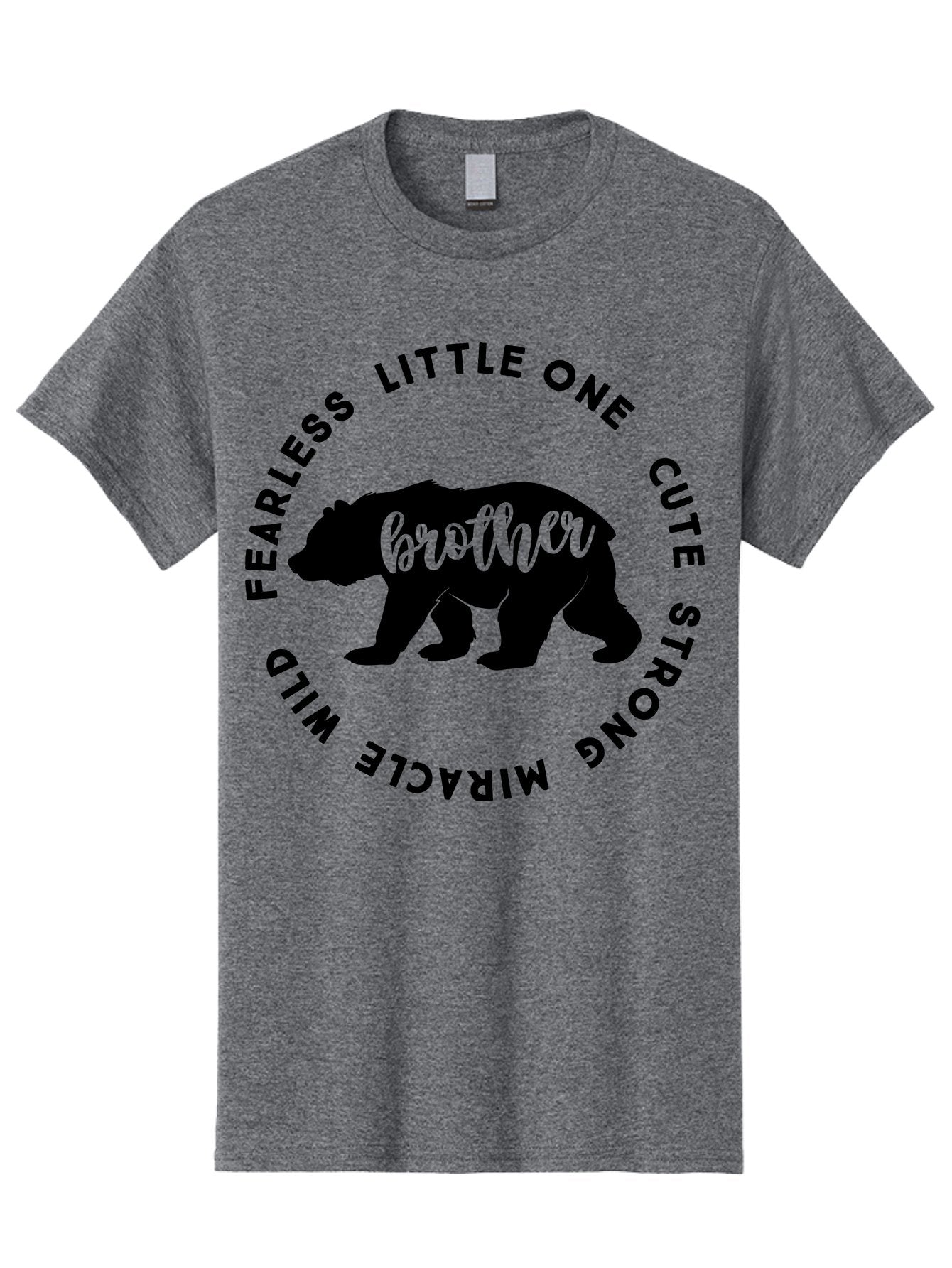 Brother Bear Men'S Graphic Tee, 100% Cotton, Comfortable Casual Summer Wear, Machine Washable, Brother Bear Design, Bear Silhouette, Cute Bear Graphic, Strong Brother Quote, Fearless Little One, Wild Miracle, Custom Brother Gift, Aae159 3