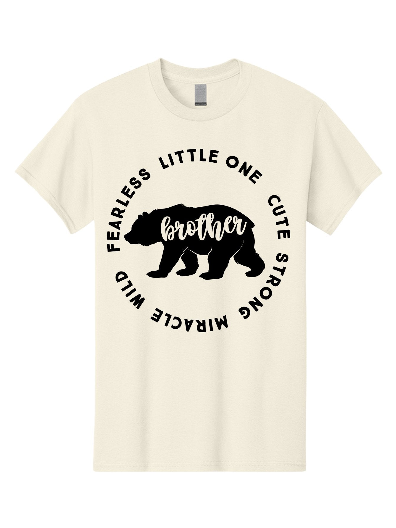 Brother Bear Men'S Graphic Tee, 100% Cotton, Comfortable Casual Summer Wear, Machine Washable, Brother Bear Design, Bear Silhouette, Cute Bear Graphic, Strong Brother Quote, Fearless Little One, Wild Miracle, Custom Brother Gift, Aae159 8