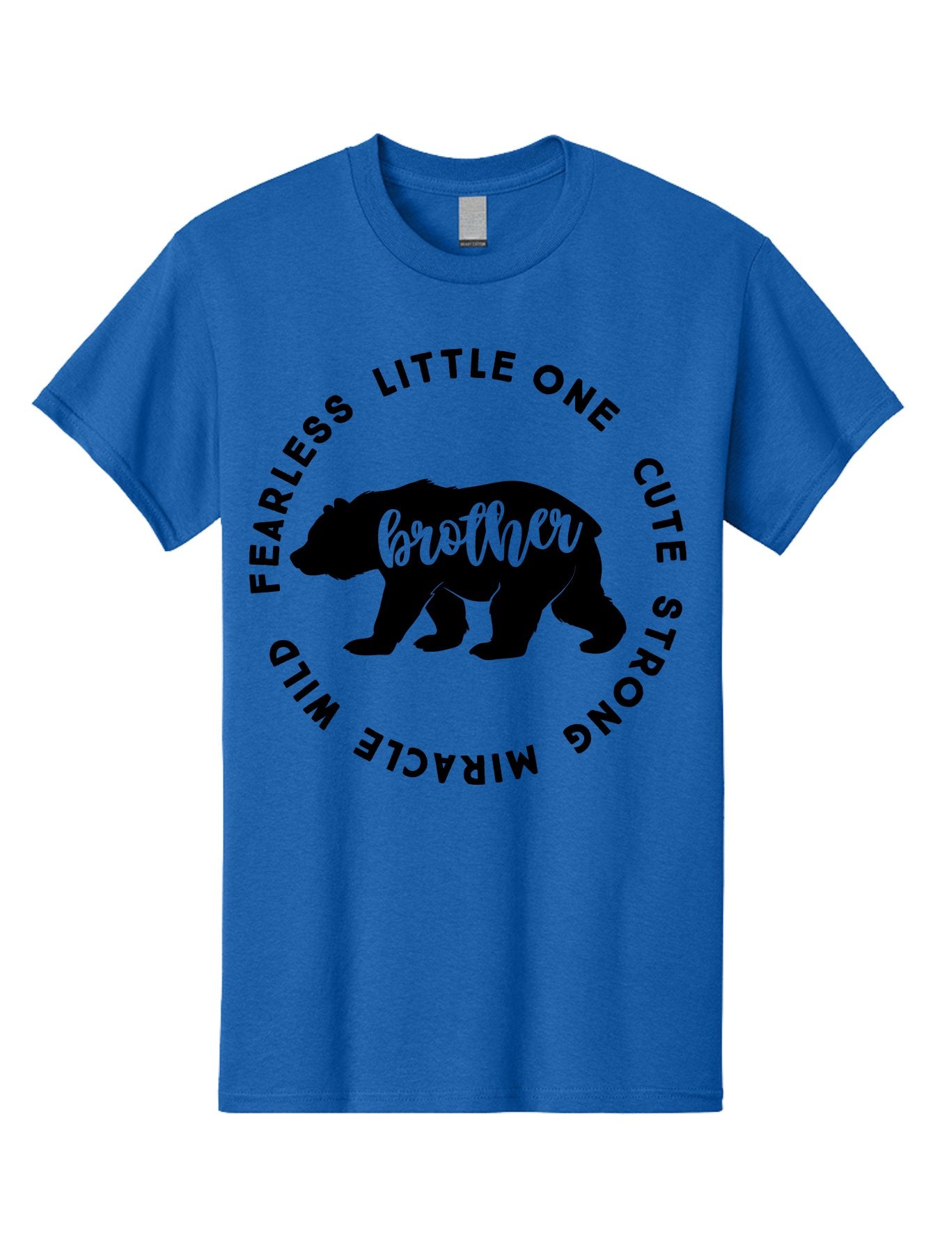 Brother Bear Men'S Graphic Tee, 100% Cotton, Comfortable Casual Summer Wear, Machine Washable, Brother Bear Design, Bear Silhouette, Cute Bear Graphic, Strong Brother Quote, Fearless Little One, Wild Miracle, Custom Brother Gift, Aae159 6