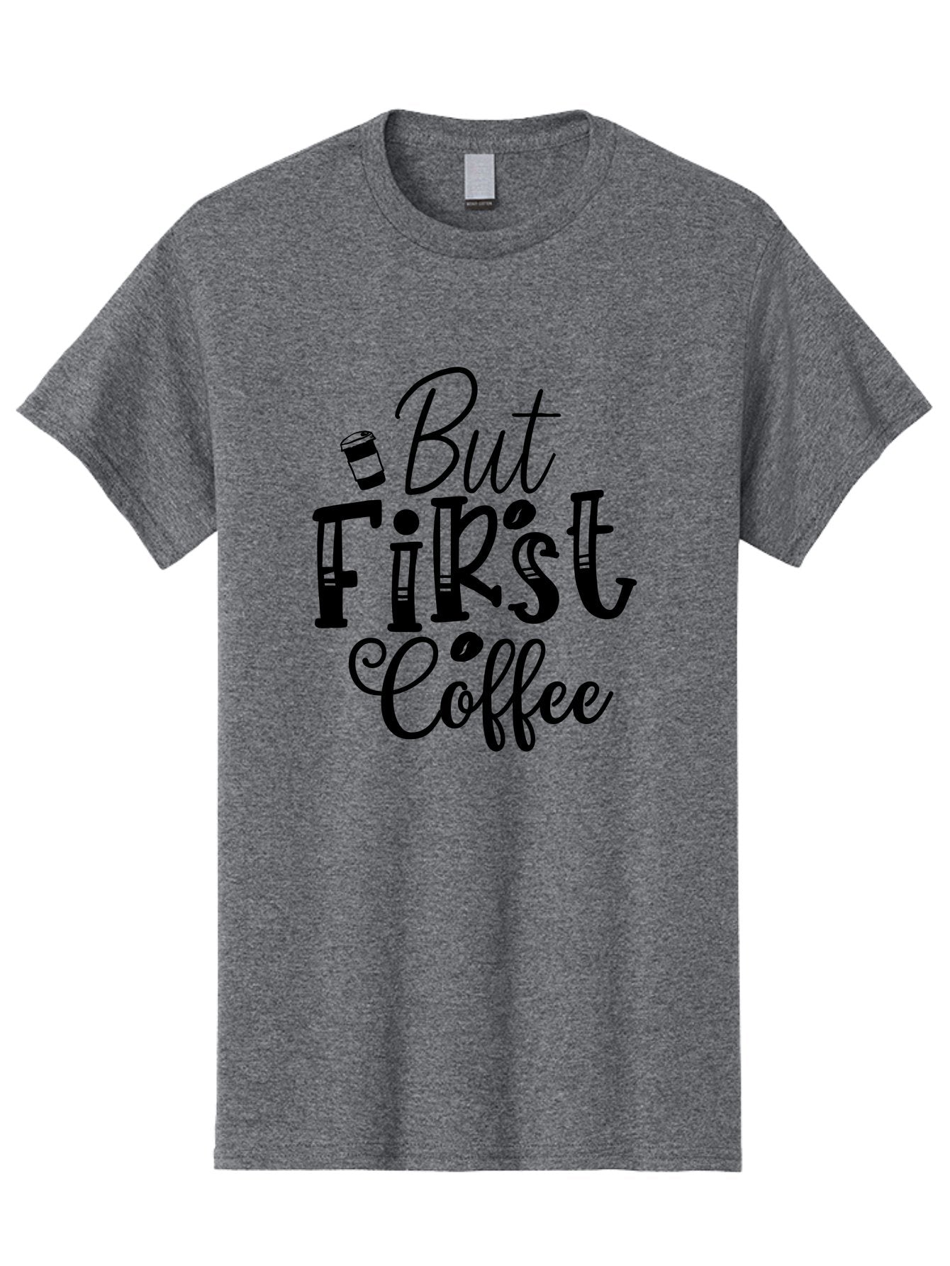 But First Coffee Men'S Graphic Tee, 100% Cotton, Comfortable Casual Summer Wear, Machine Washable, Coffee Lover, Morning Motivation, Caffeine Fix, Daily Grind, Coffee Culture, Coffee Quotes, Funny Sayings Aae163 4