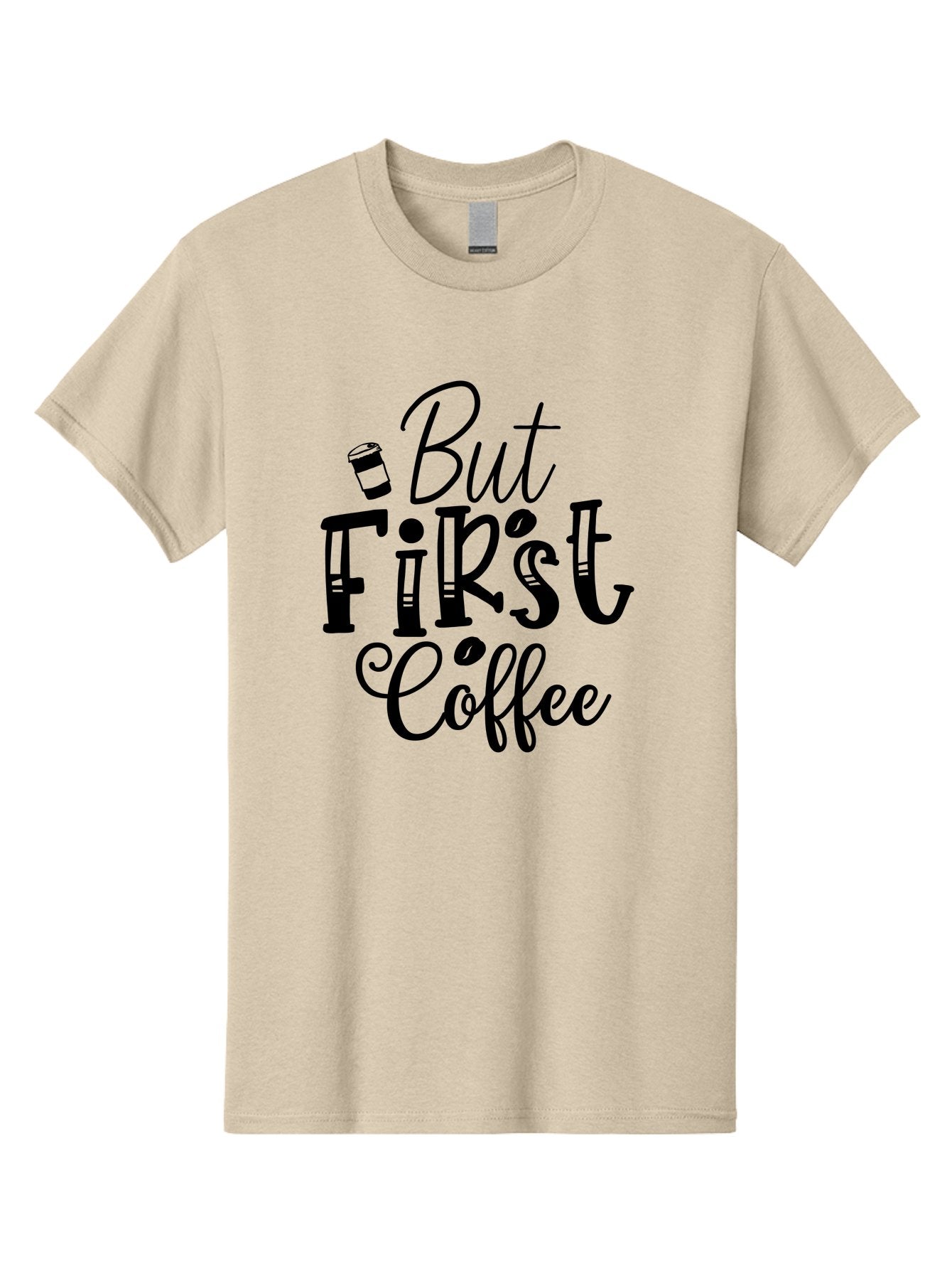 But First Coffee Men'S Graphic Tee, 100% Cotton, Comfortable Casual Summer Wear, Machine Washable, Coffee Lover, Morning Motivation, Caffeine Fix, Daily Grind, Coffee Culture, Coffee Quotes, Funny Sayings Aae163 5